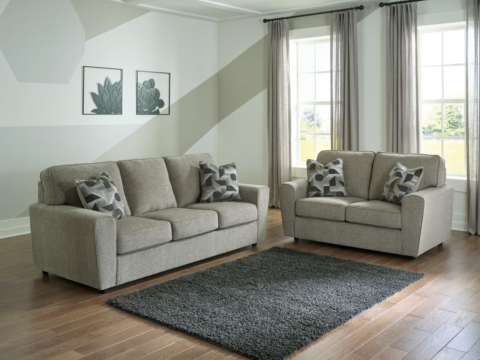 Cascilla Pewter Sofa And Loveseat - Image 1