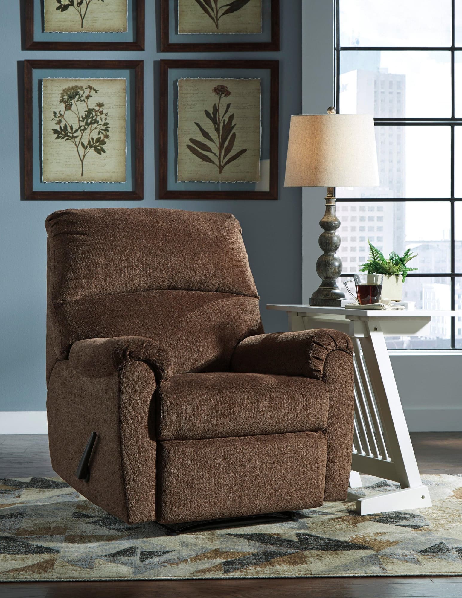 Nerviano Chocolate Zero Wall Recliner - Image 1
