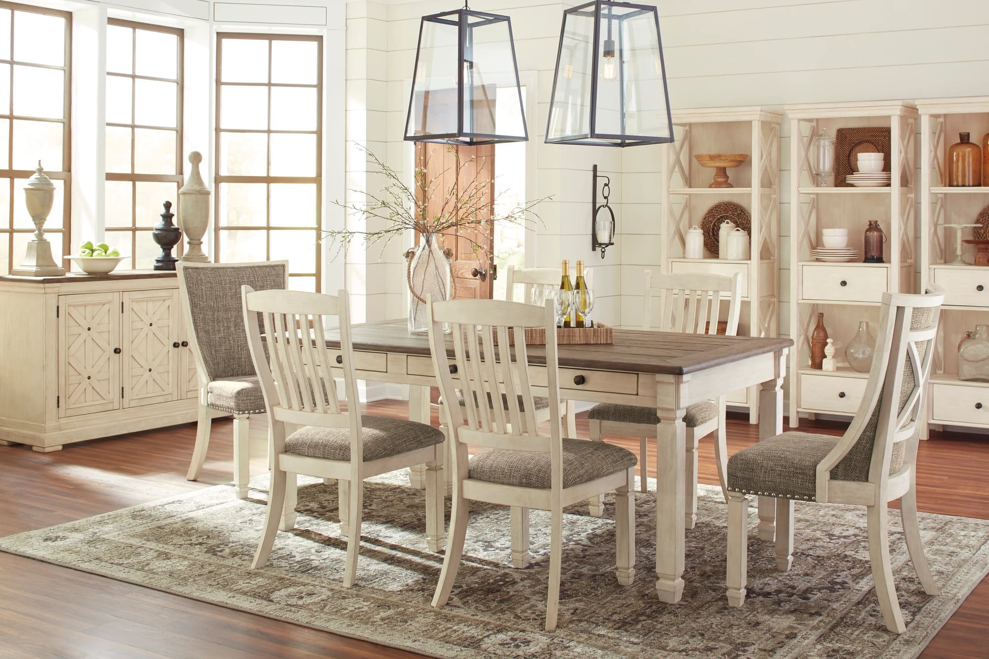 Bolanburg Two-Tone Beige Rectangular Dining Room Set - Image 1
