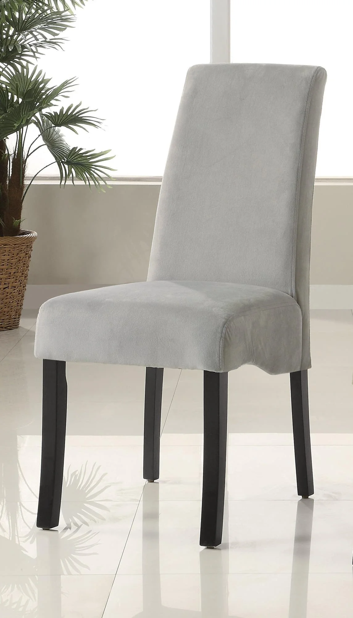Montclair High Back Dining Chairs Black Chrome (Set of 4) - Image 1