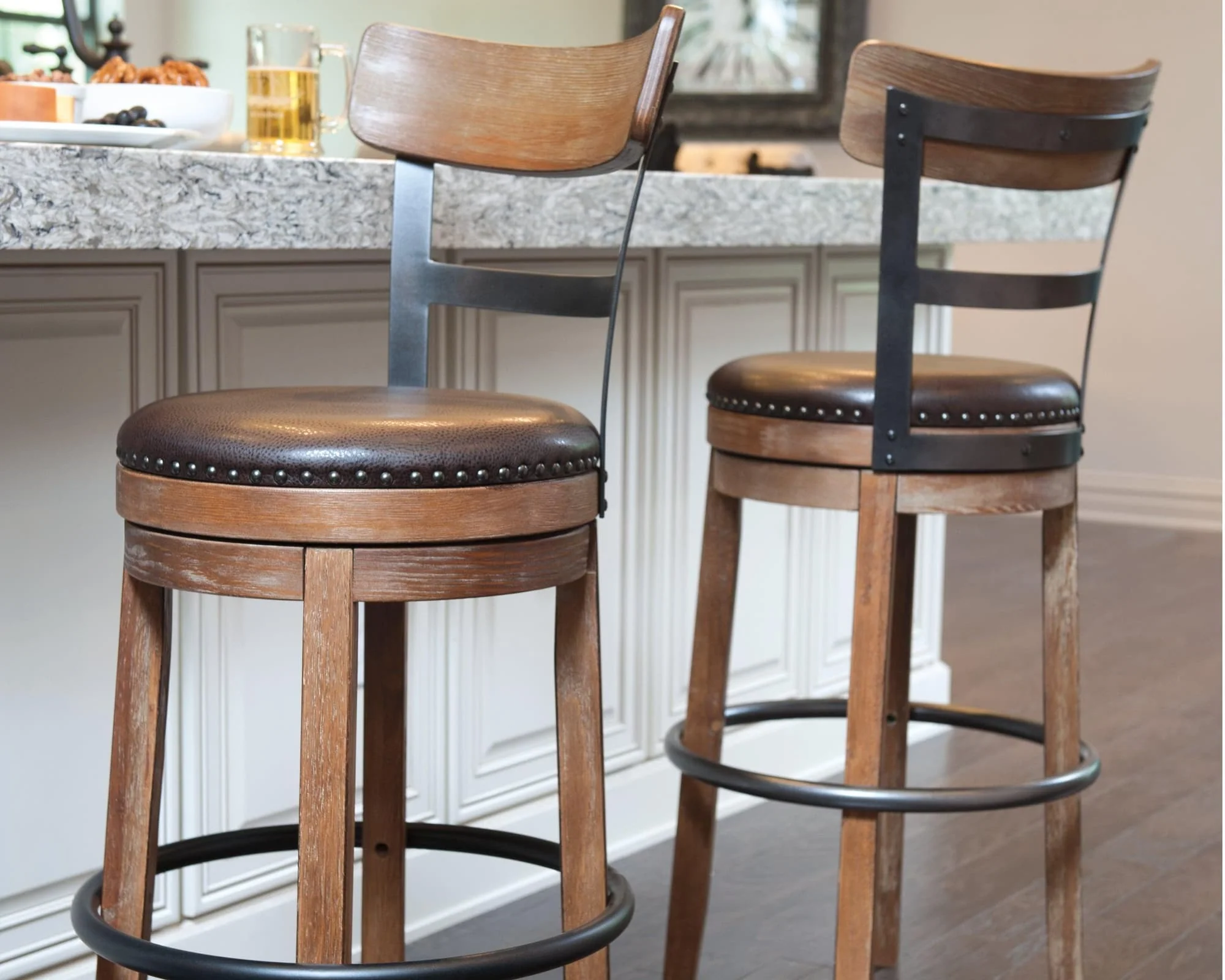 Pinnadel Light Brown Bar Height Stool