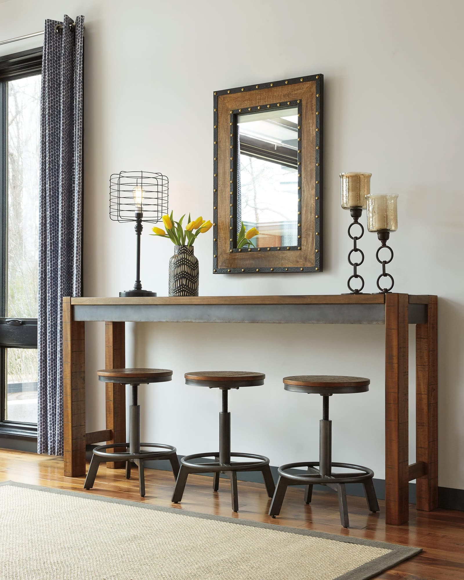 Torjin Brown Gray Counter Height Dining Table - Image 1