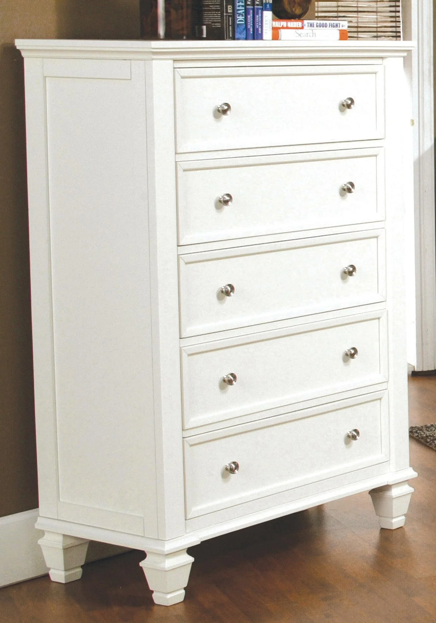 Sandy Beach 8 Drawer Man’s Chest Storage White - Image 1
