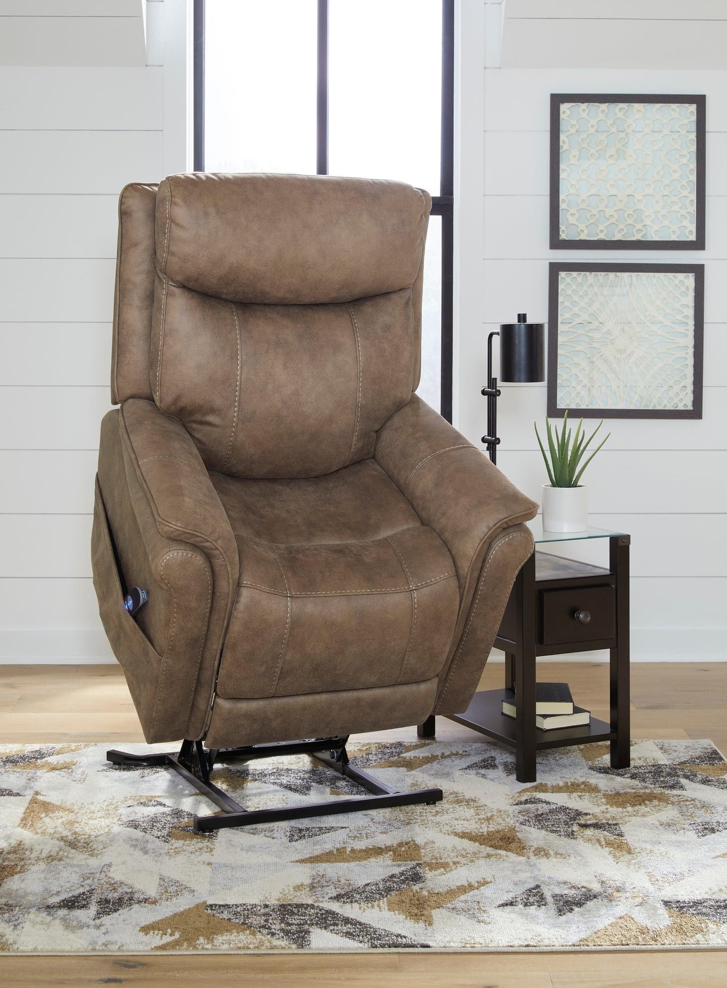Ashley Lorreze Driftwood Faux Power Recliner