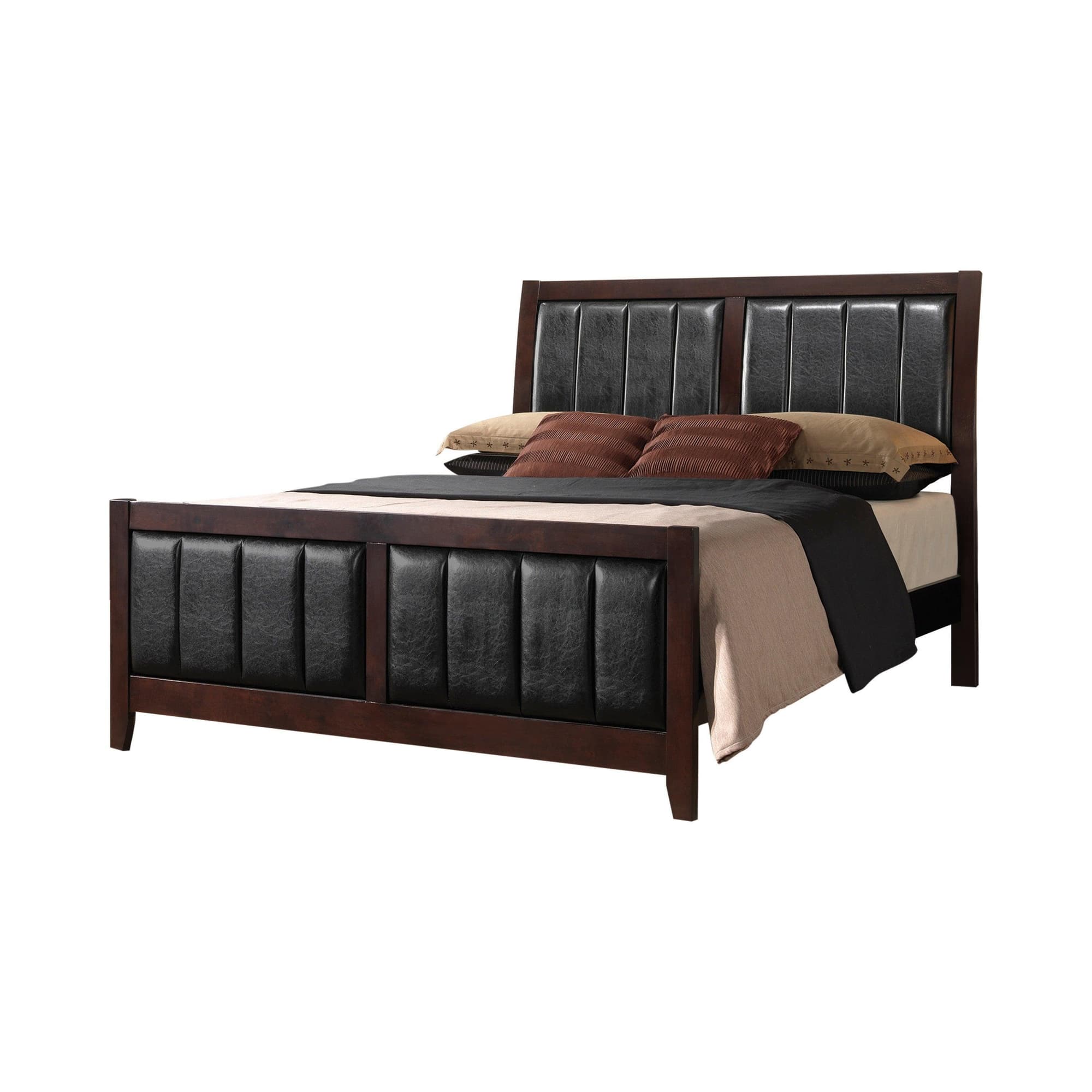 Carlton King Upholstered Bed Cappuccino Black - Image 1