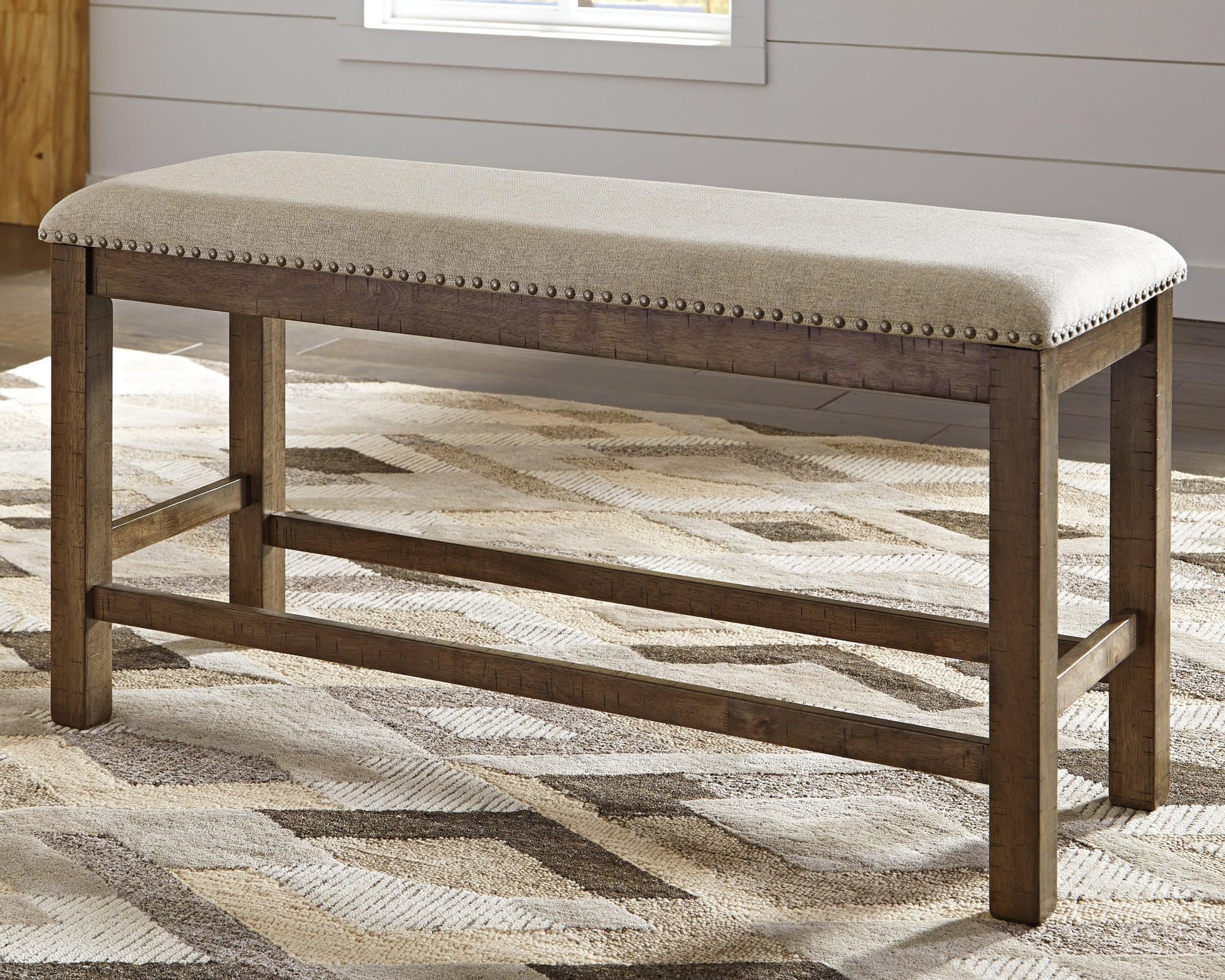 Moriville Beige Counter Height Dining Bench
