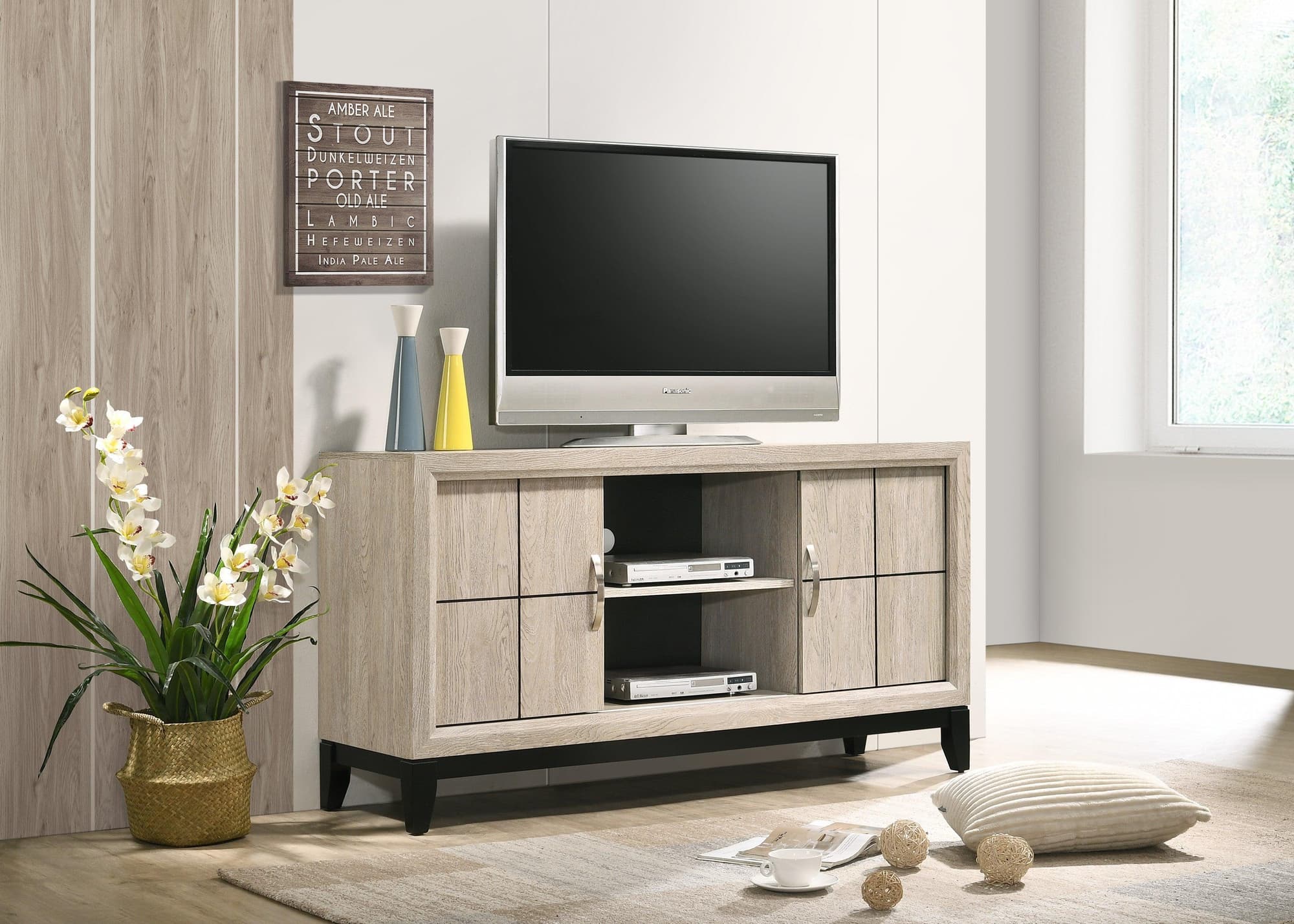 Akerson Cream TV Stand - Image 1