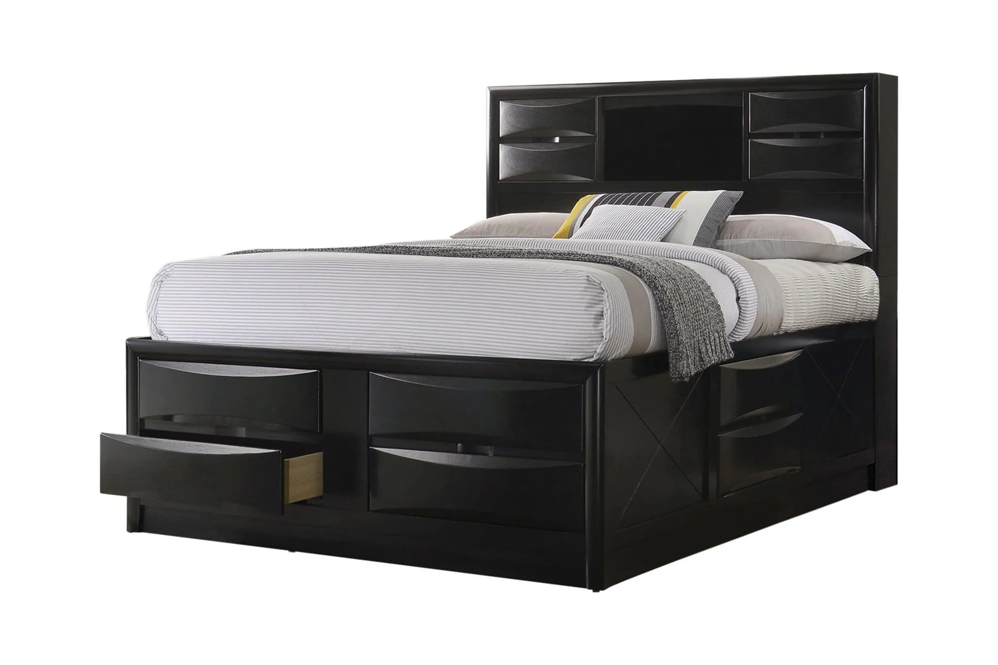 Briana King Platform Storage Bed Black - Image 1