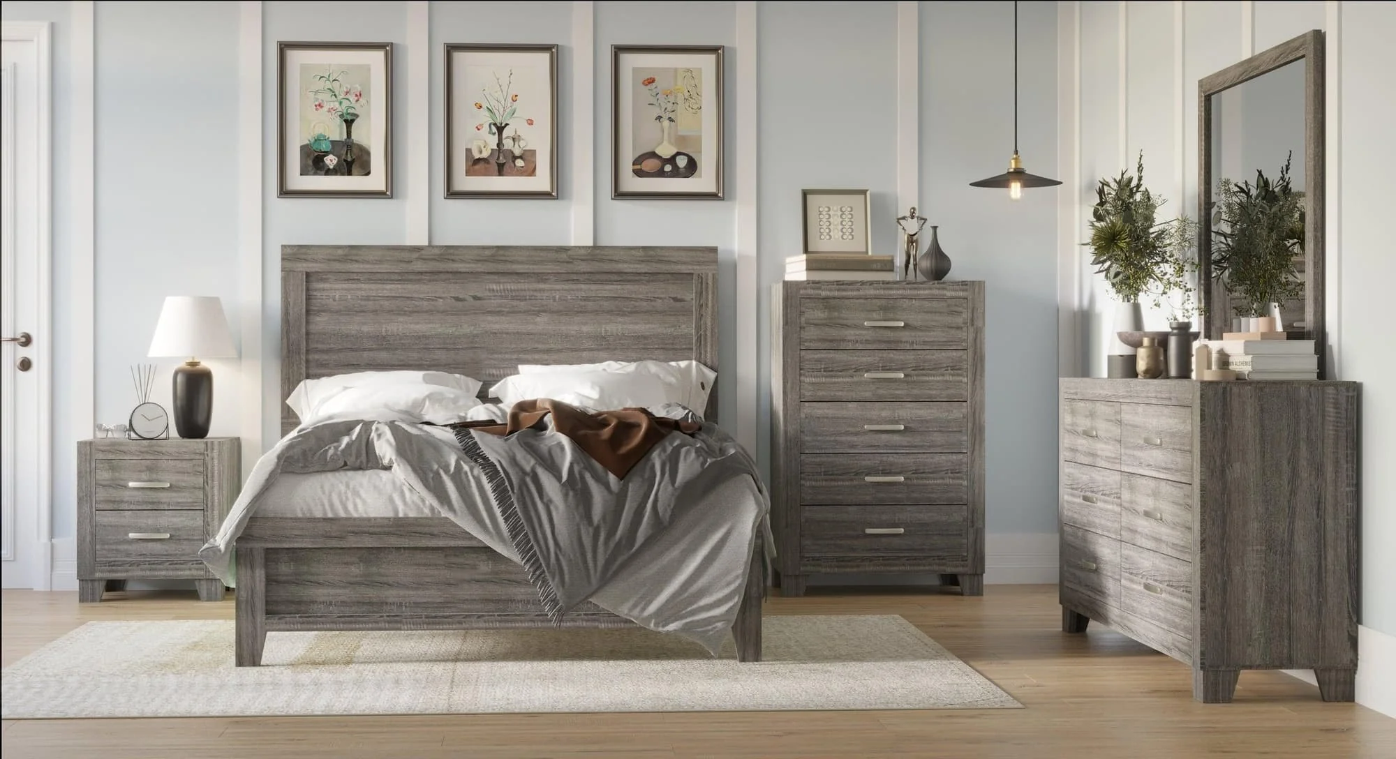 Jackson Gray Panel Bedroom Set - Image 1