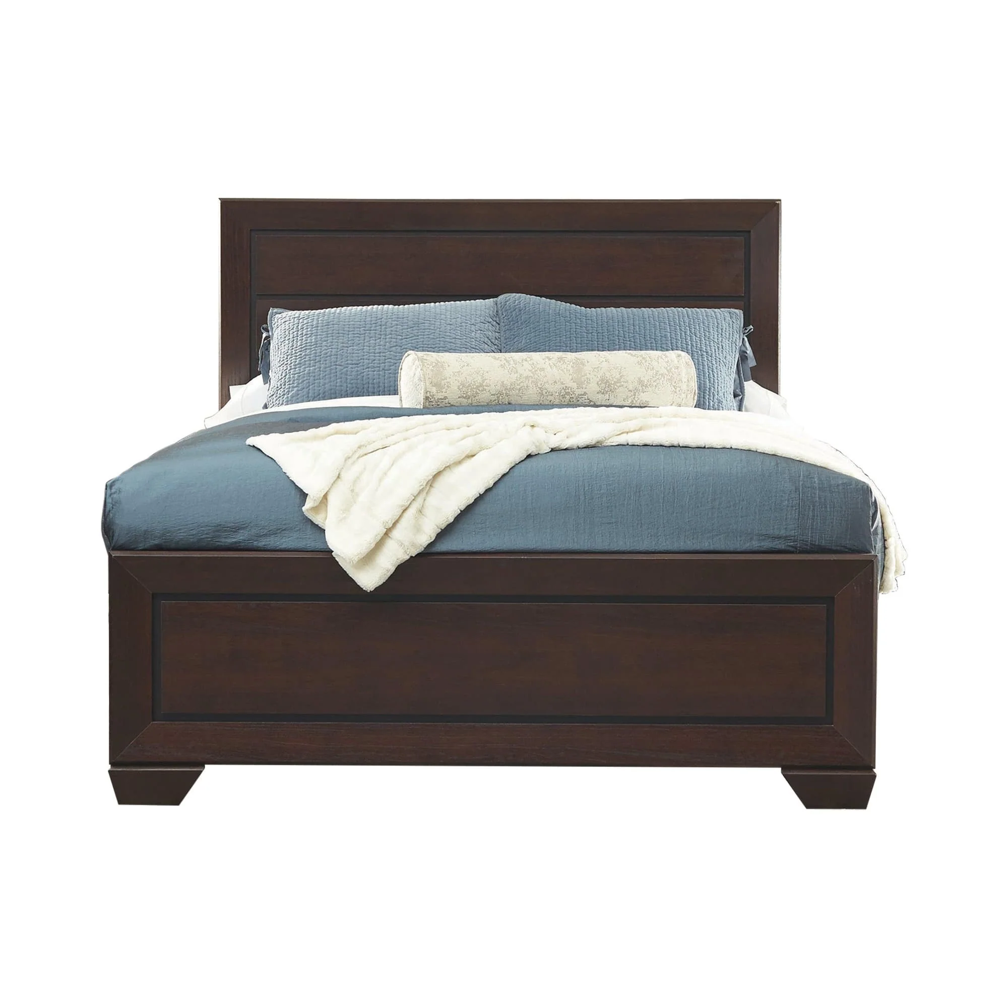 Kauffman Queen Panel Bed Dark Cocoa - Image 1