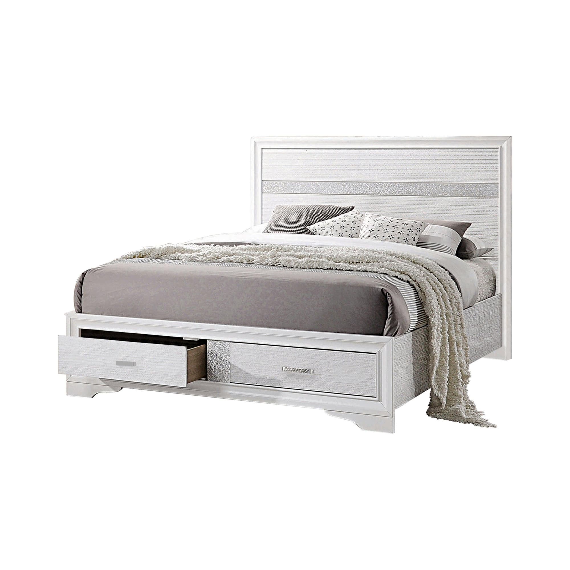 Miranda Queen 2 Drawer Storage Bed White - Image 1