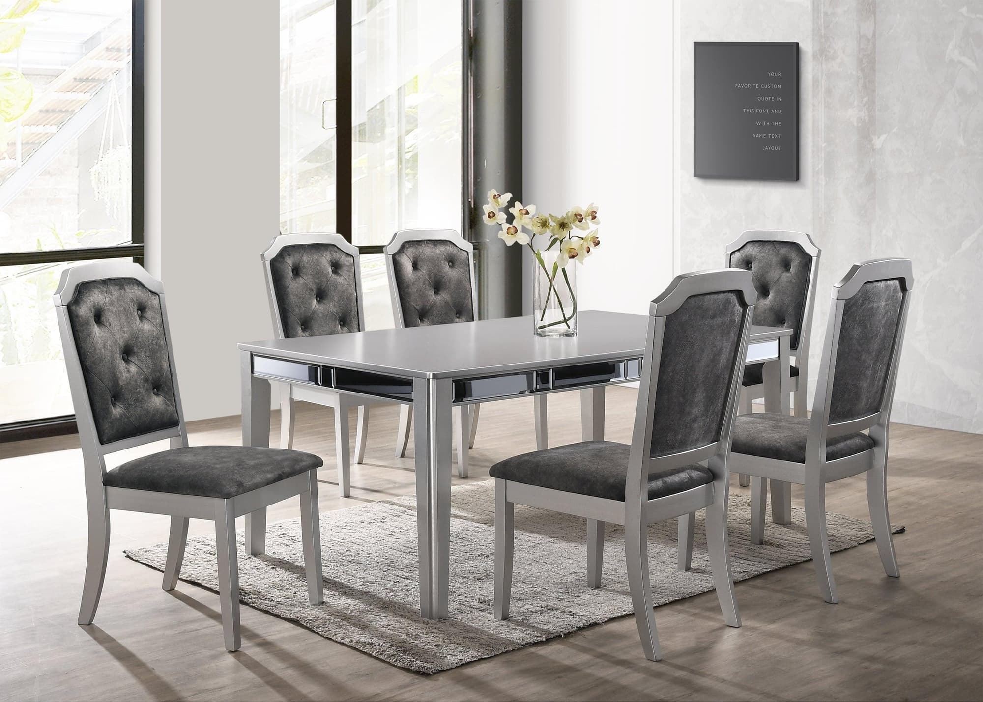 Travis Silver Dining Room Set - Image 1