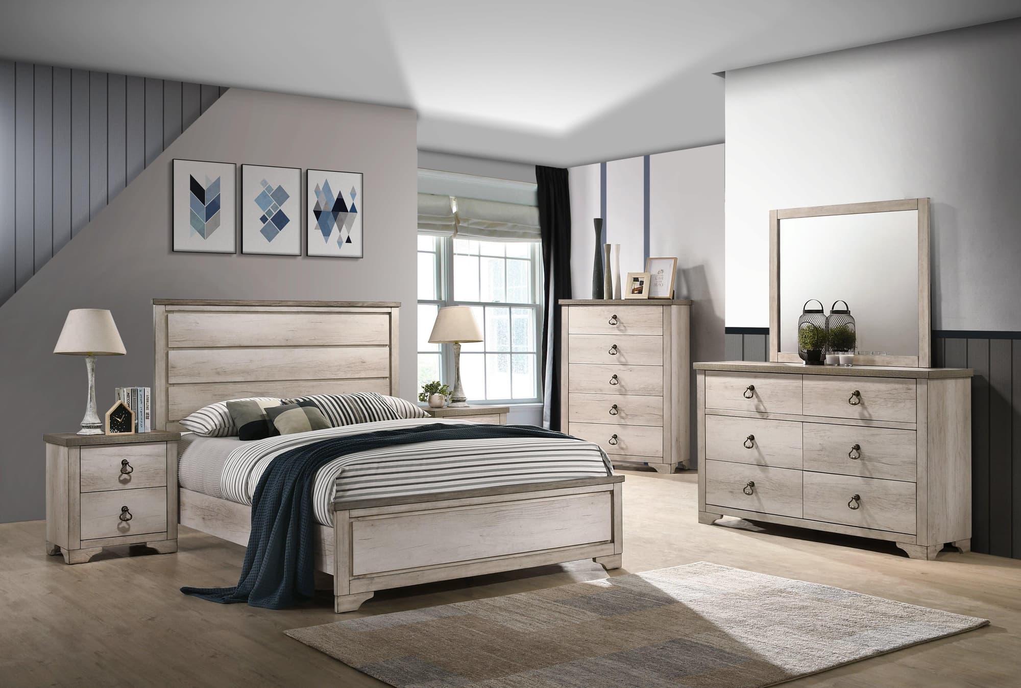 Patterson Driftwood Panel Bedroom Set - Image 1