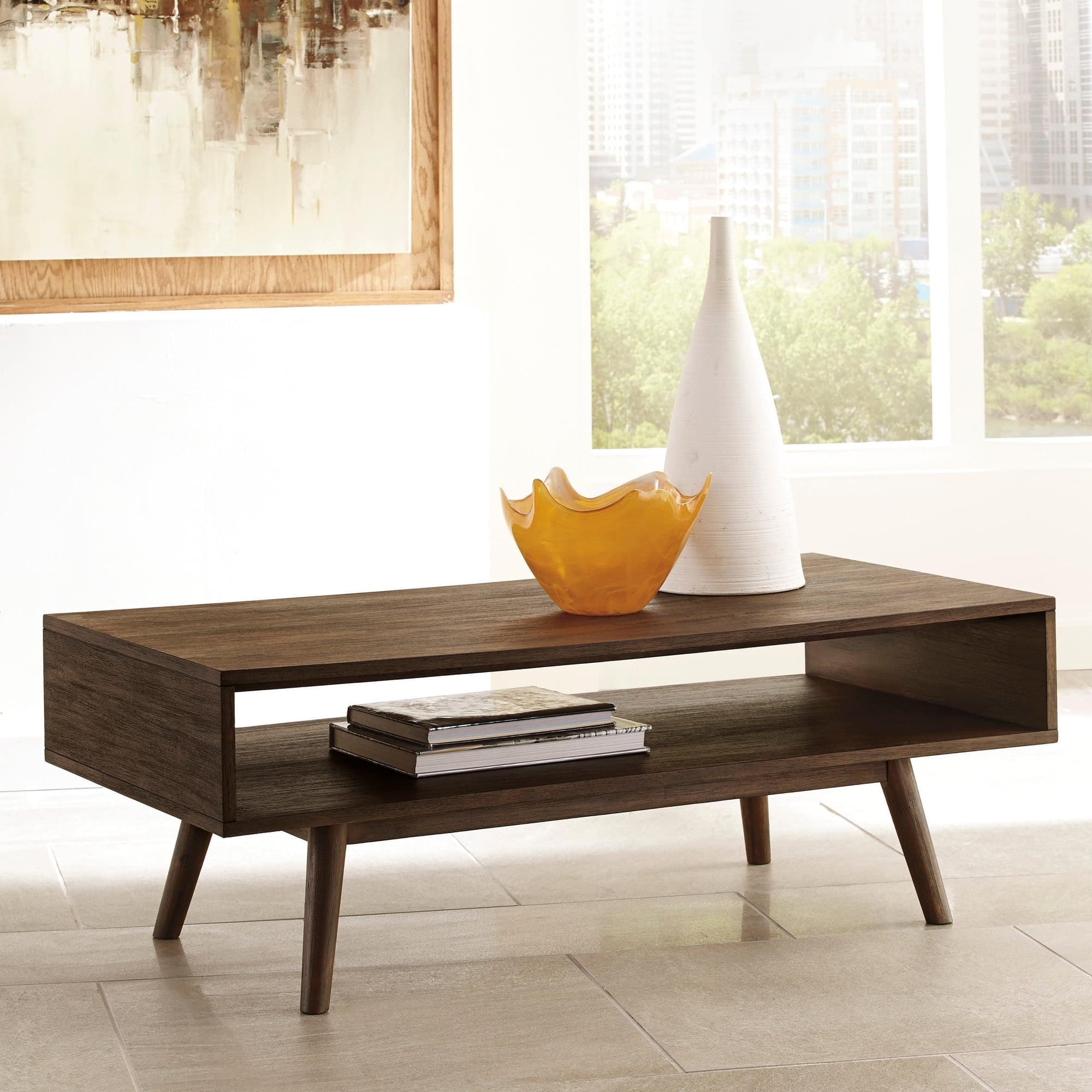 Kisper Dark Brown Rectangular Occasional Table - Image 1