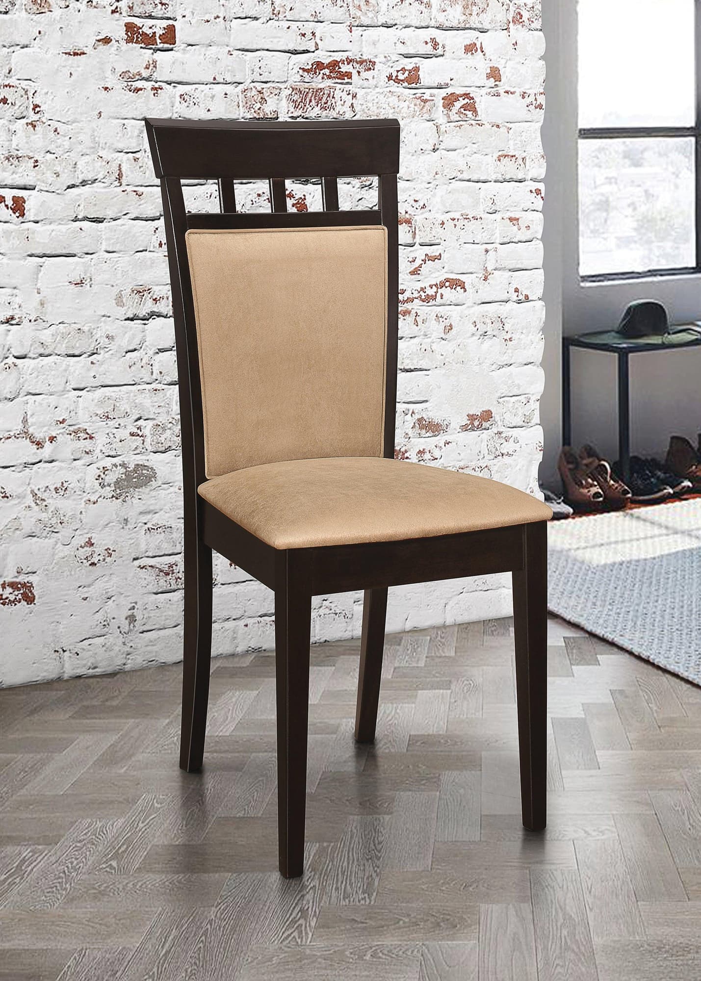 Gabriel Upholstered Counter Height Stools Cappuccino Tan (Set of 2) - Image 1