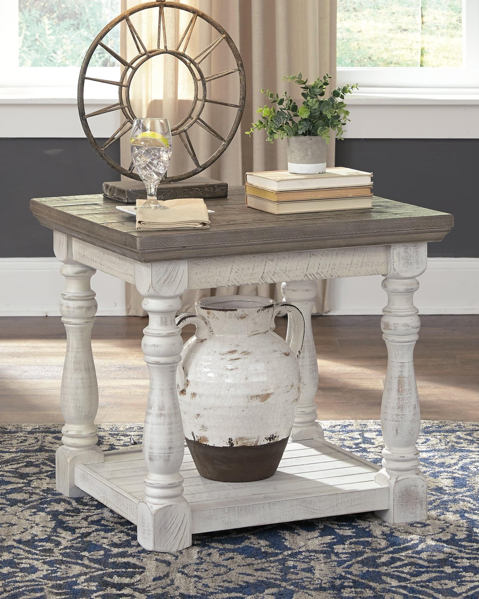 Havalance Gray White End Table