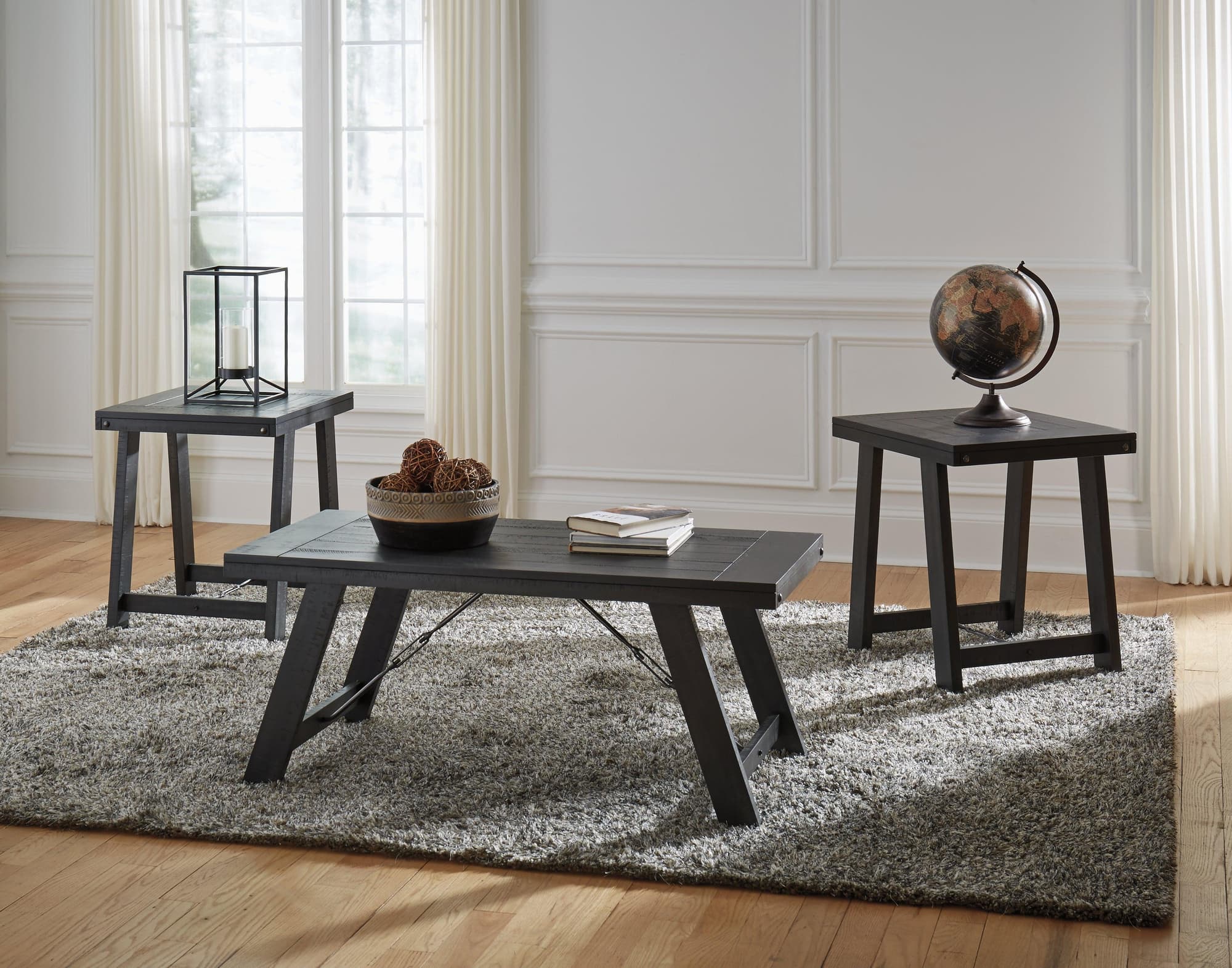 Noorbrook Black Pewter Table (Set of 3)