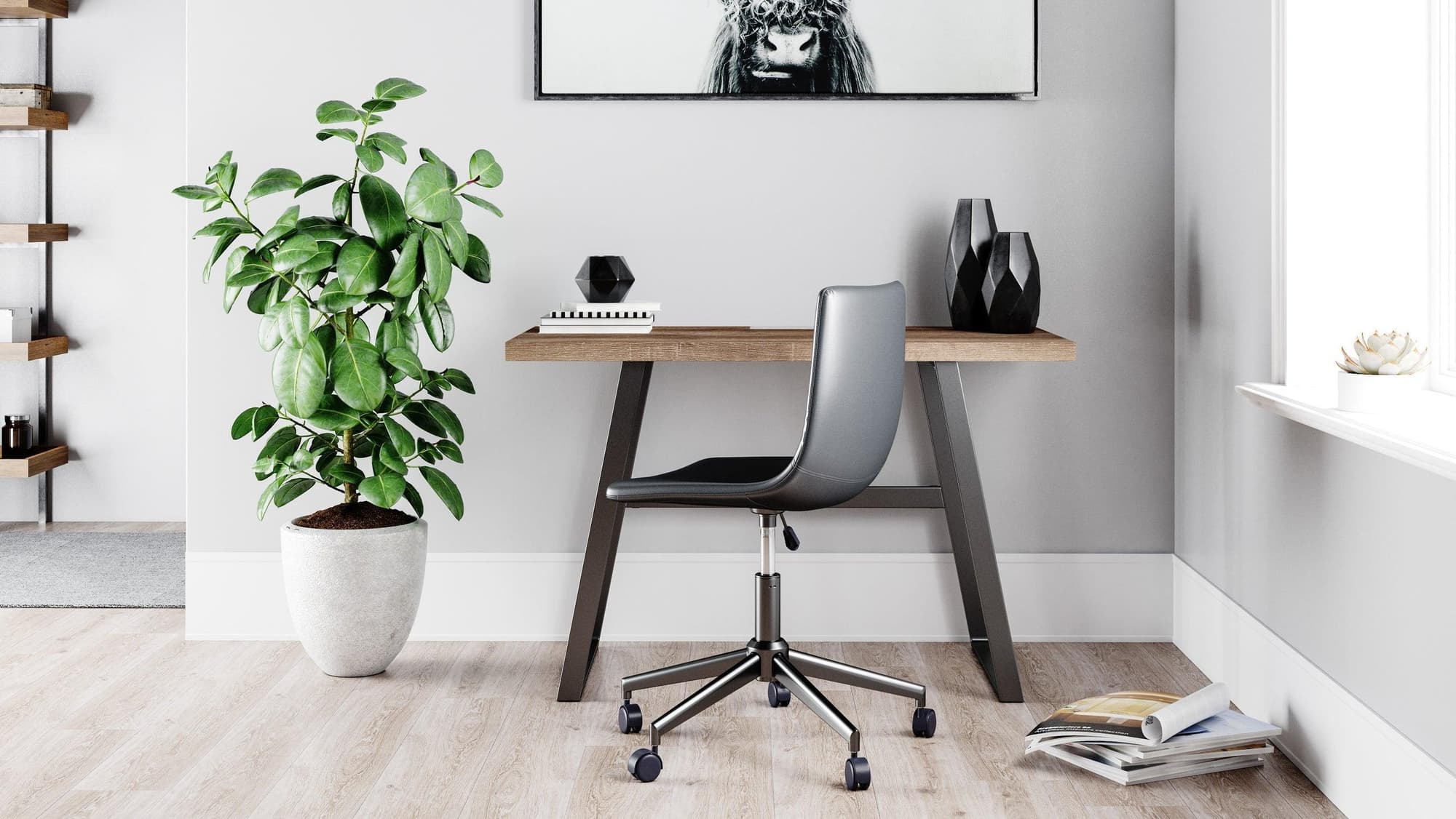 Arlenbry Black Brown Computer Home Office Small Desk