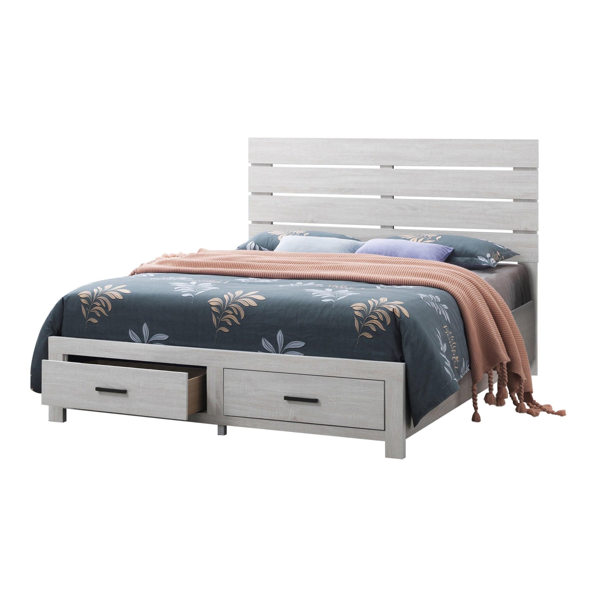 Brantford Queen Storage Bed Coastal White - Image 1