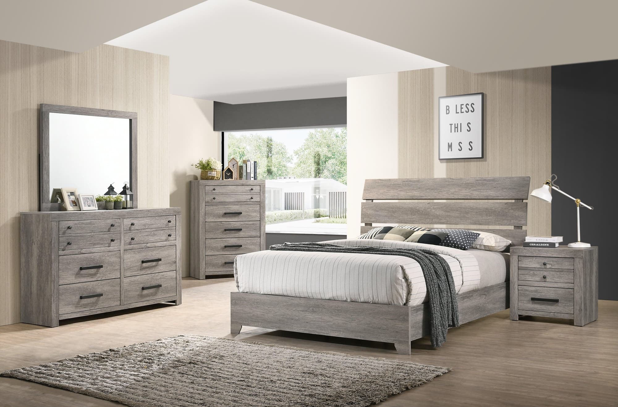 Tundra Gray Platform Bedroom Set - Image 1