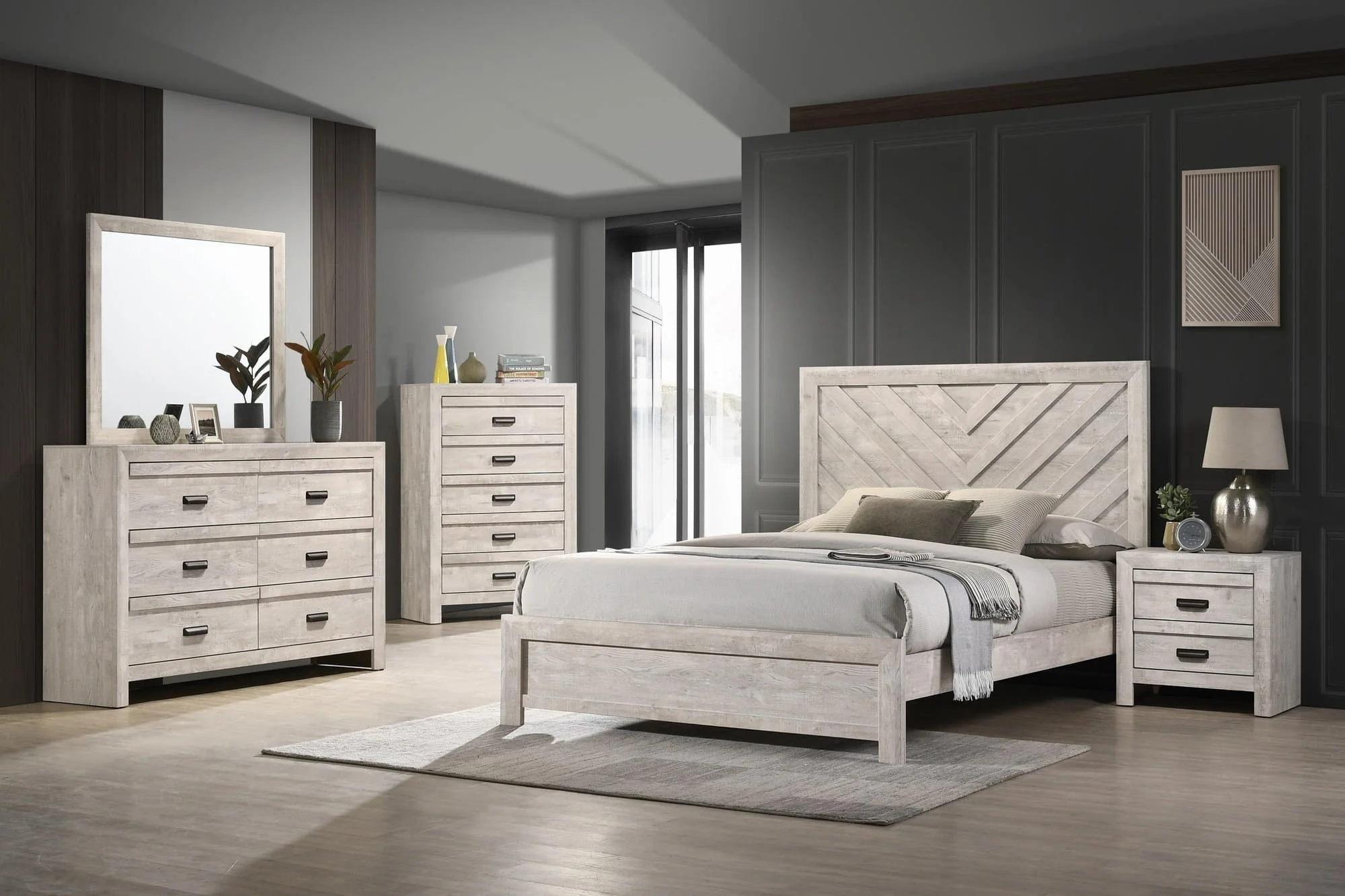 Valor Beige Panel Bedroom Set - Image 1