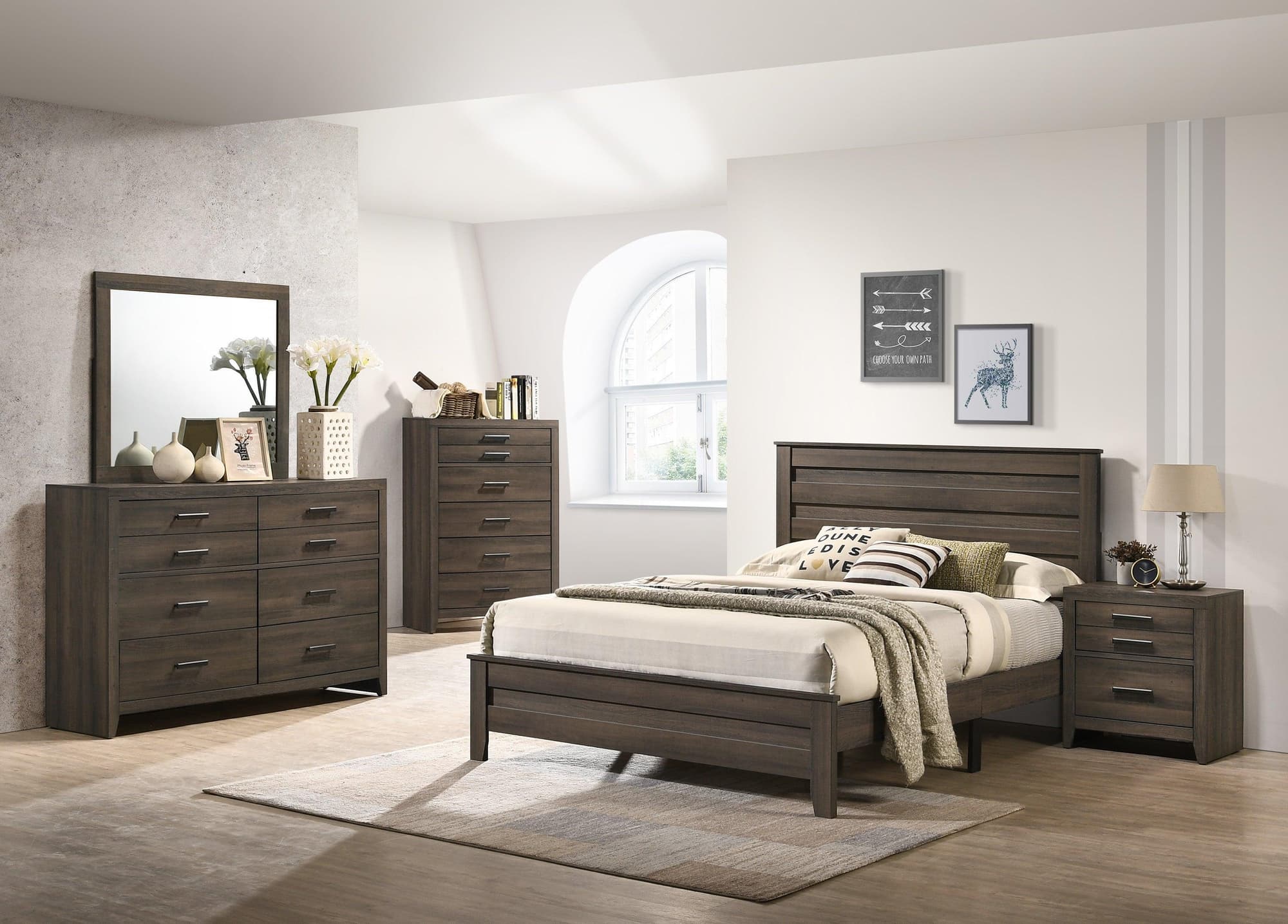 Marley Brown Platform Bedroom Set - Image 1