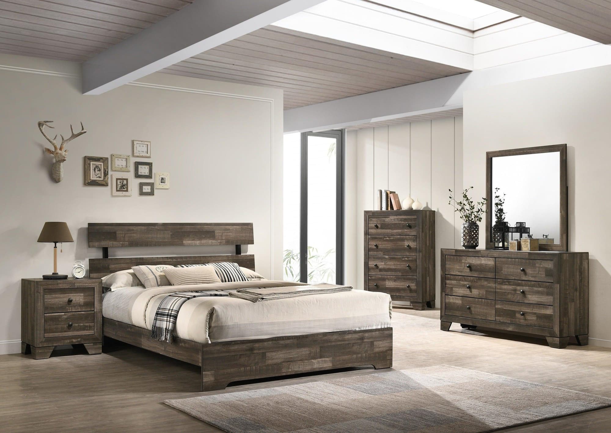 Atticus Brown Platform Bedroom Set - Image 1