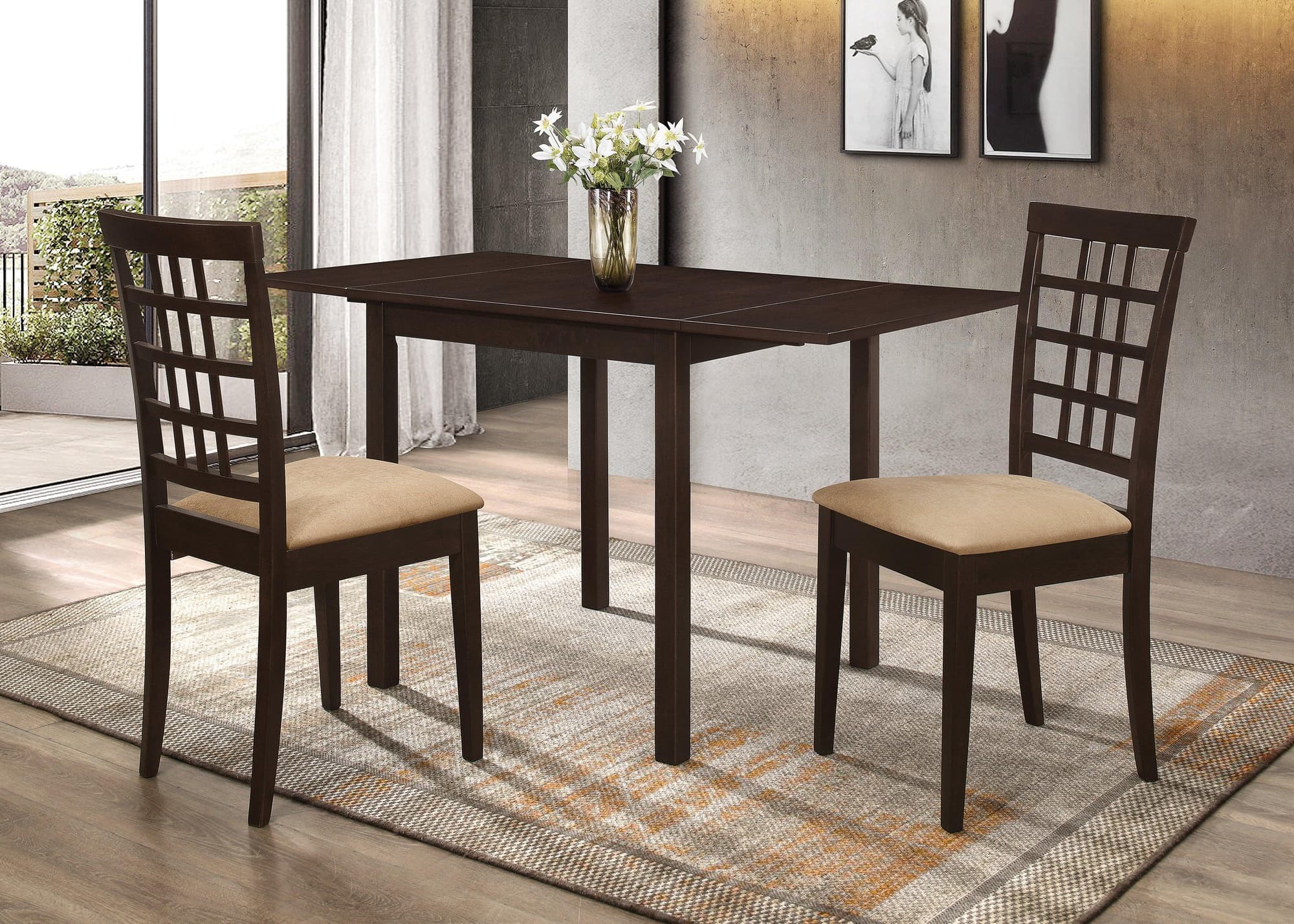 Kelso Cappuccino Tan Rectangular Dining Room Set - Image 1