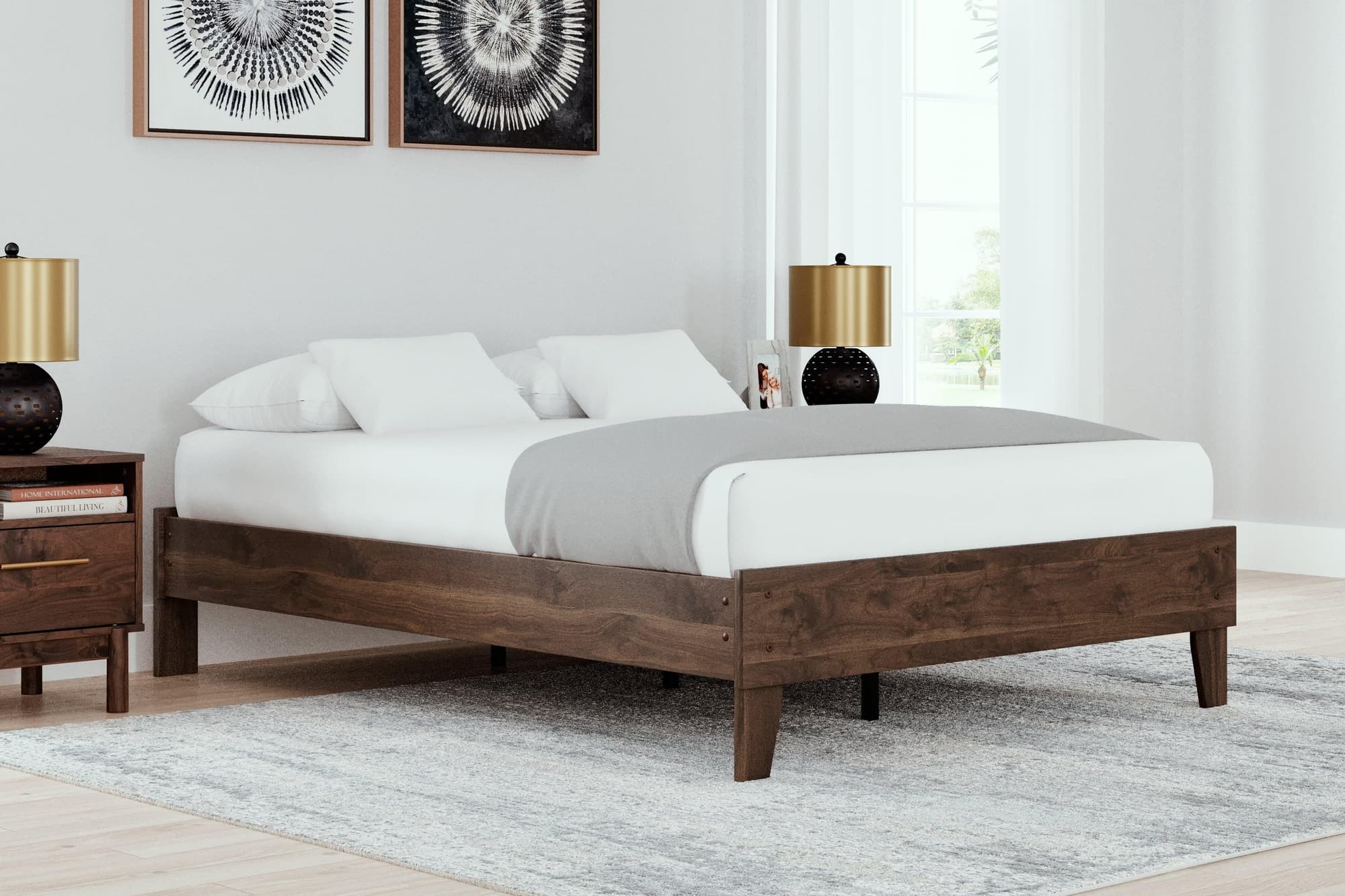 Calverson Mocha Full Platform Bed - Image 1