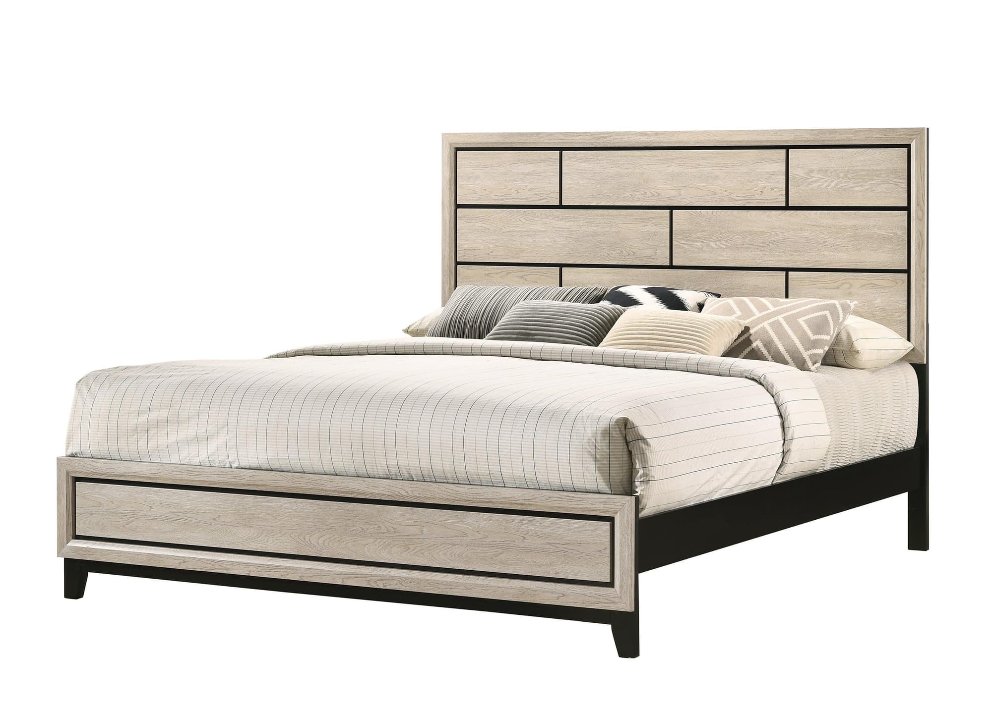 Akerson Cream Panel King Bed
