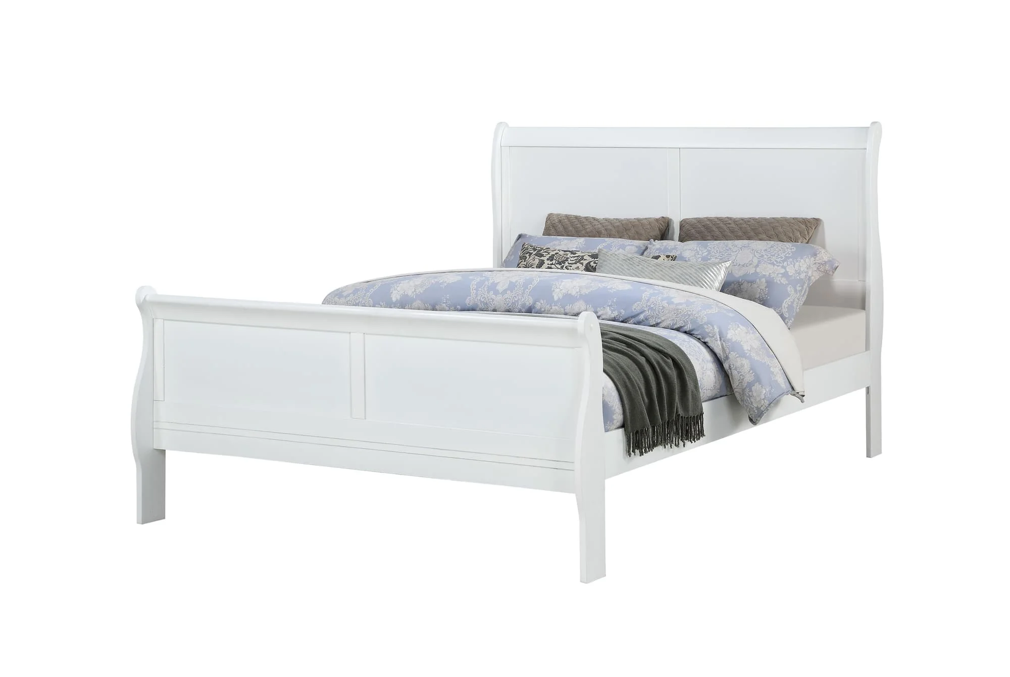 Louis Philip White Sleigh King Bed - Image 1