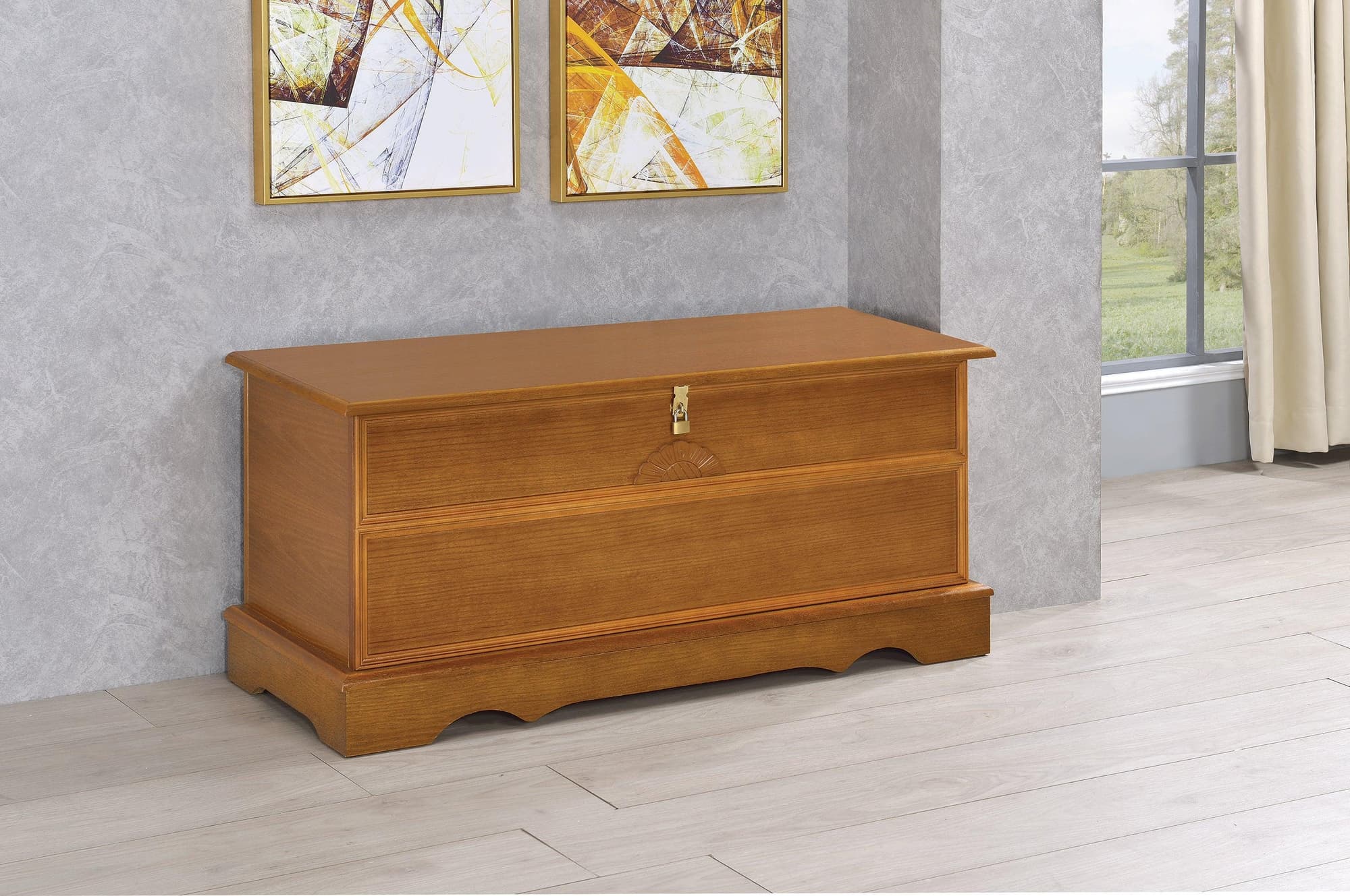 Paula Rectangular Cedar Chest Honey - Image 1
