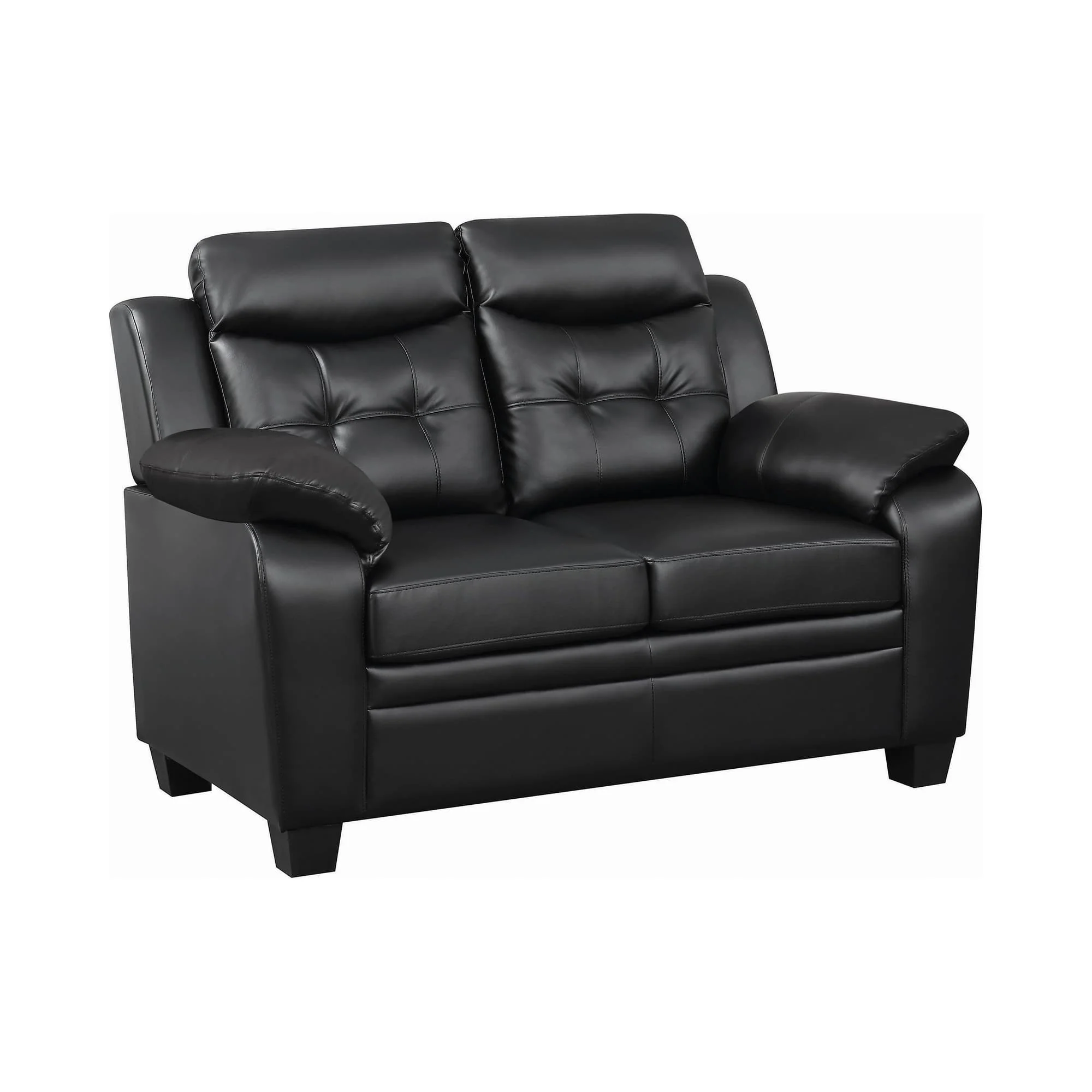 Finley Tufted Upholstered Loveseat Black - Image 1