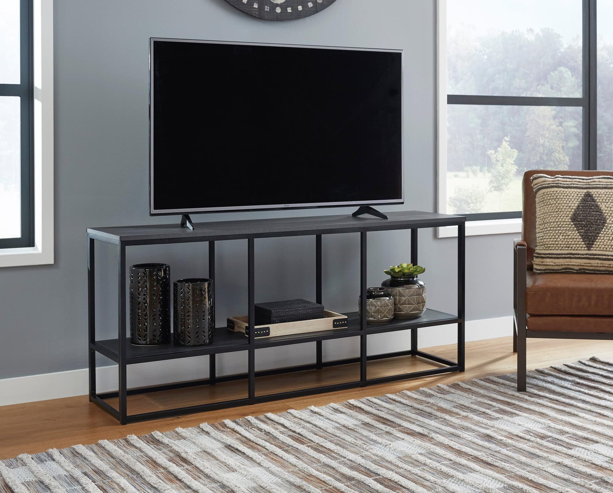Yarlow Black TV Stand - Image 1