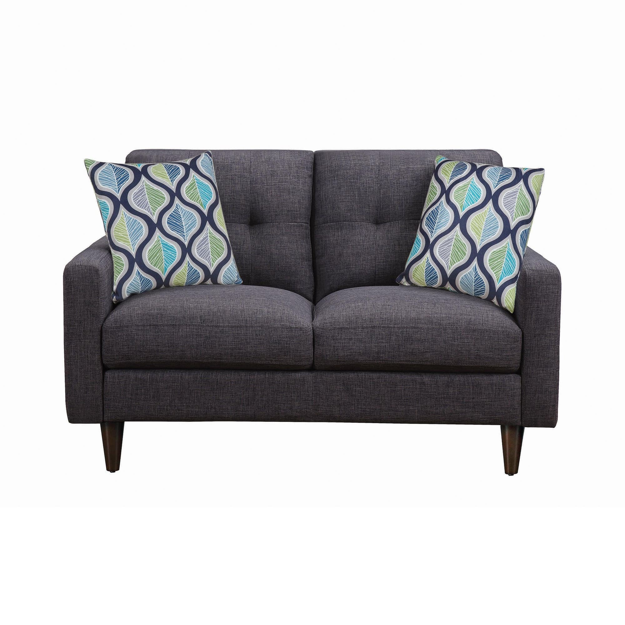 Watsonville Tufted Back Loveseat Grey - Image 1
