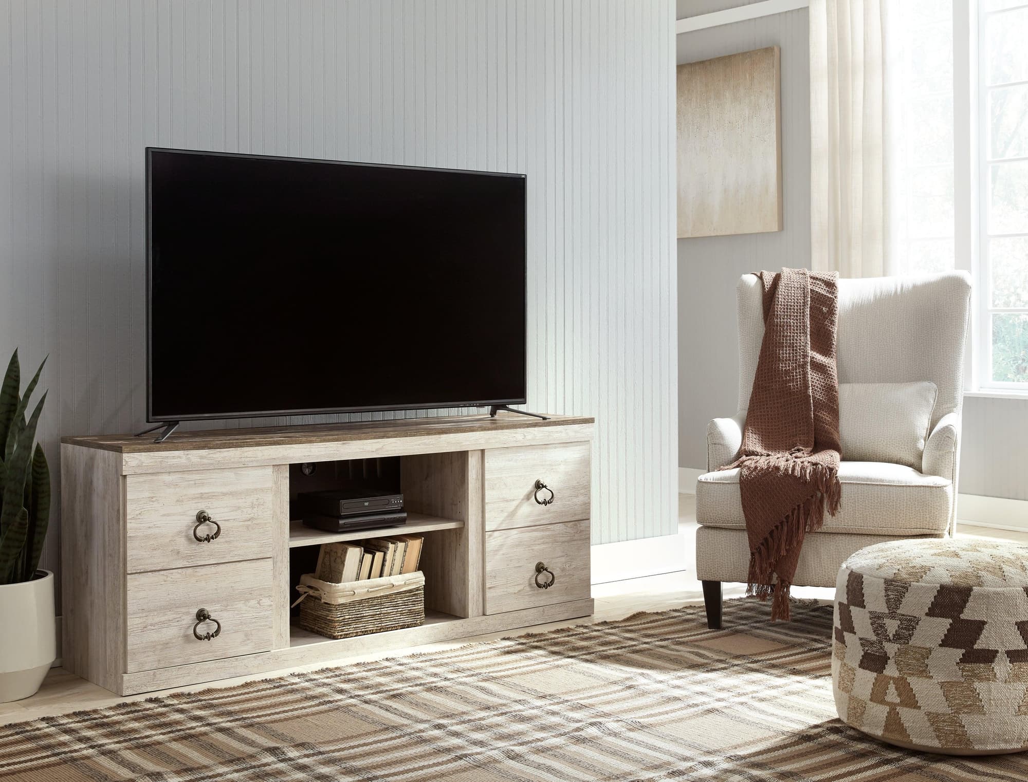 Willowton Whitewash 60" Tv Stand - Image 1