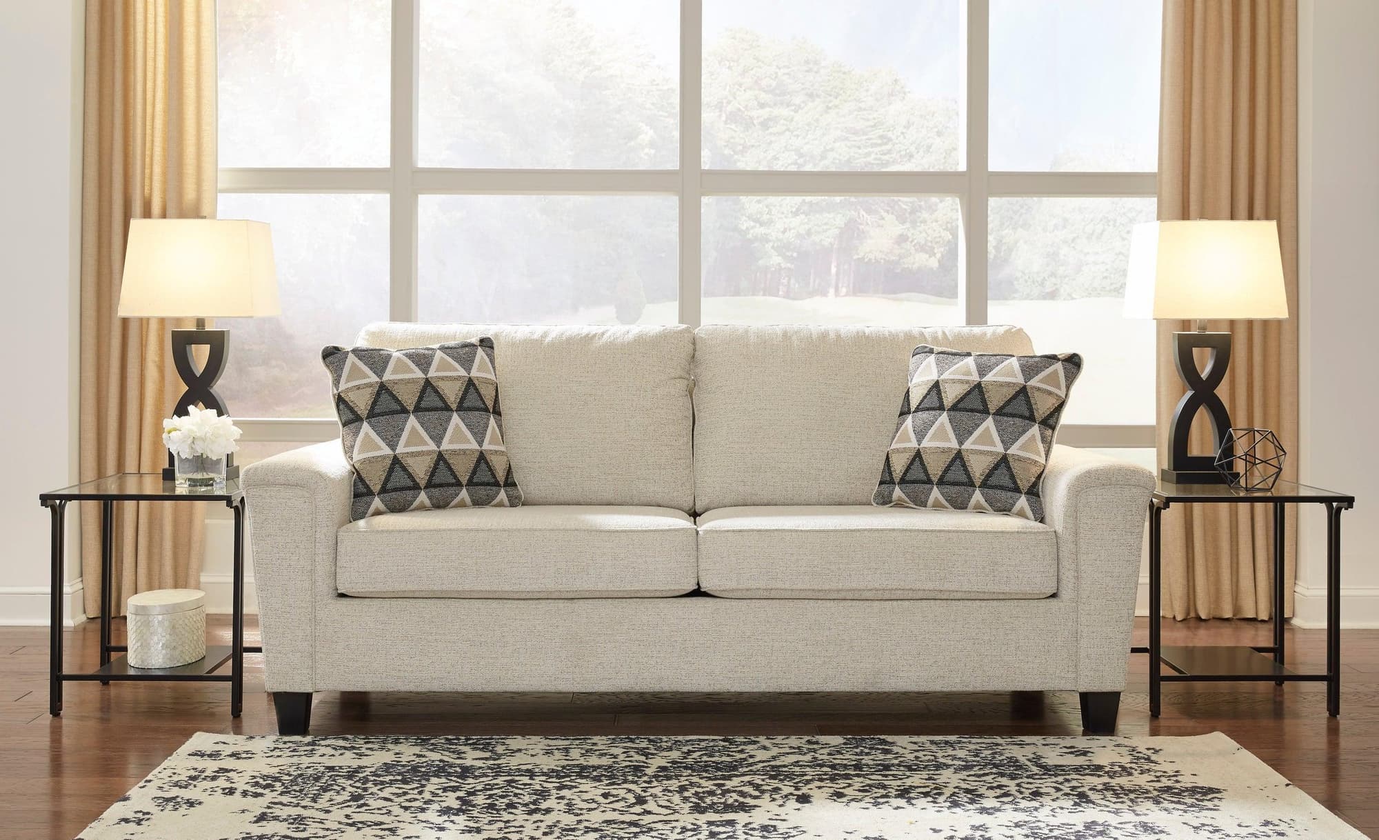 Abinger Natural Fabric Upholstered Queen Sofa Sleeper