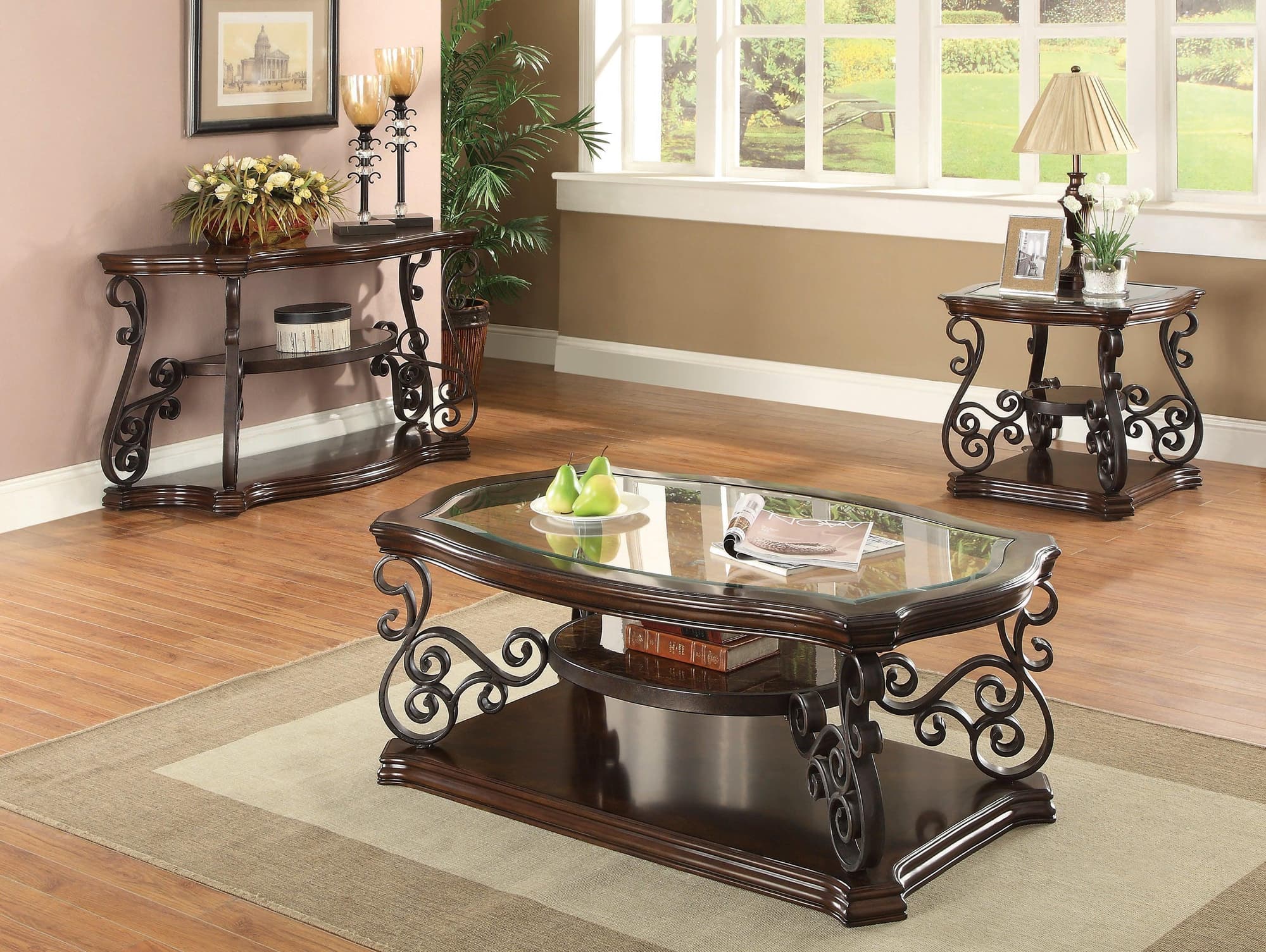 Laney End Table Deep Merlot Clear - Image 1