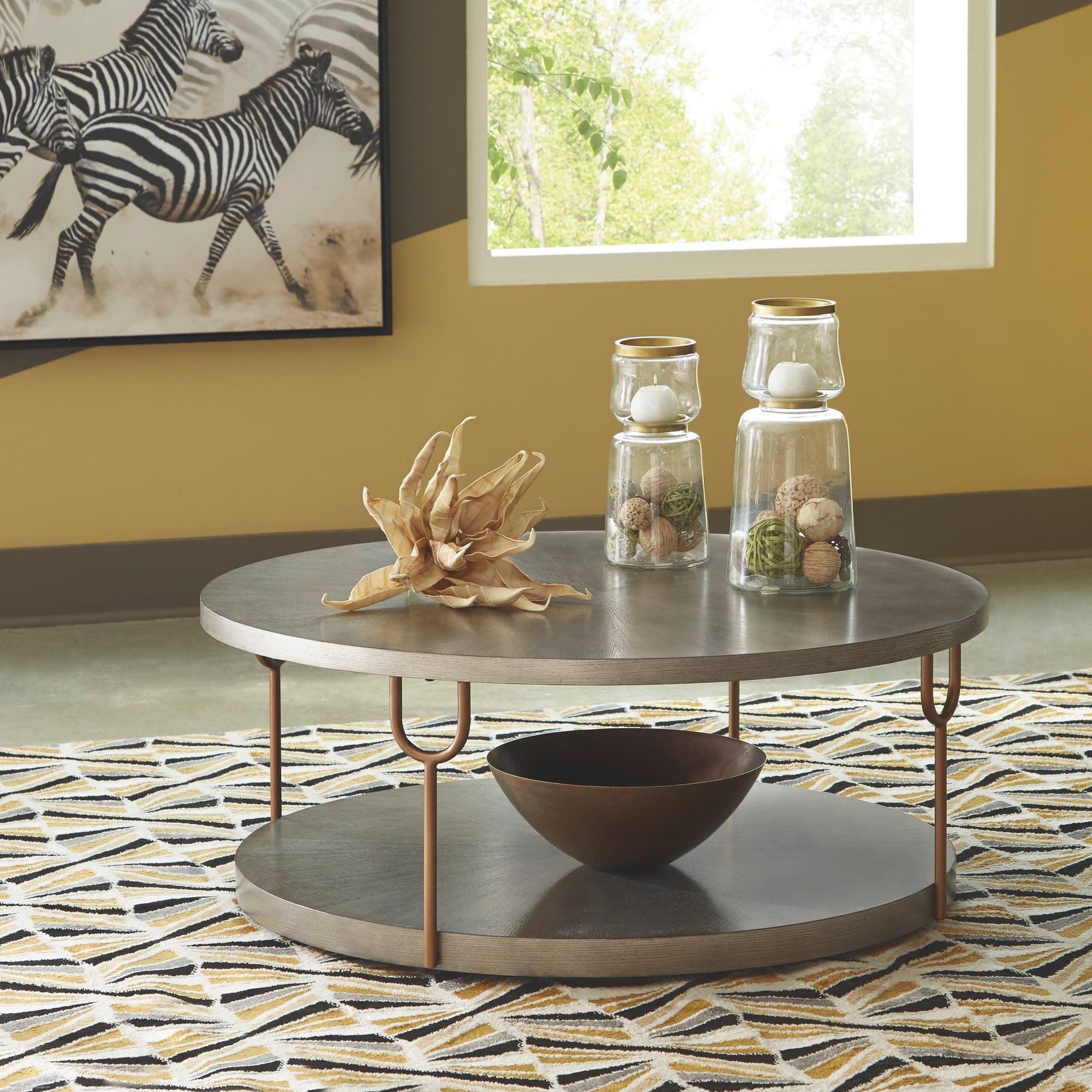 Ranoka Platinum Cocktail Table - Image 1