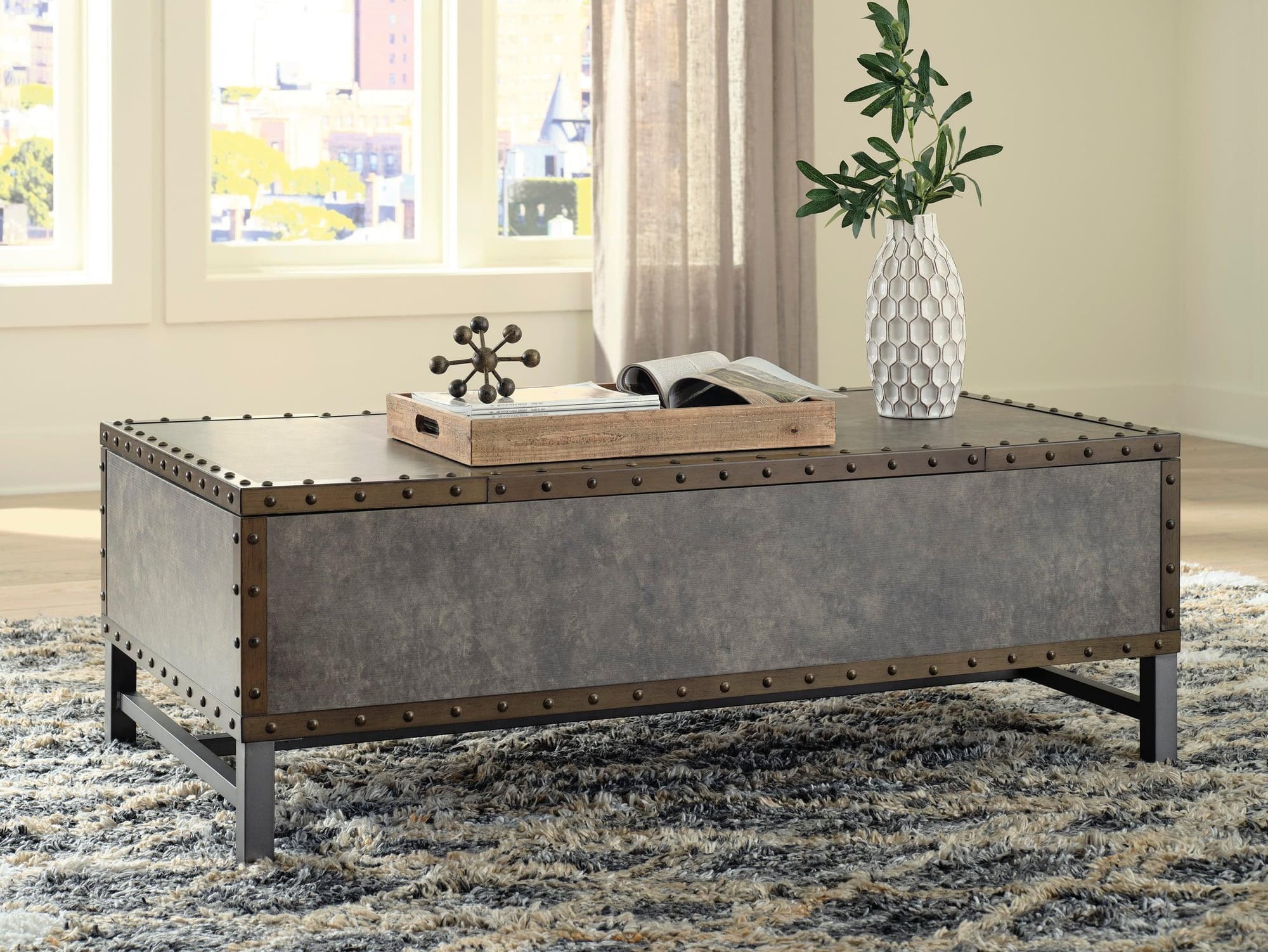 Jim Brown Lift Top Rectangular Storage Cocktail Table - Image 1