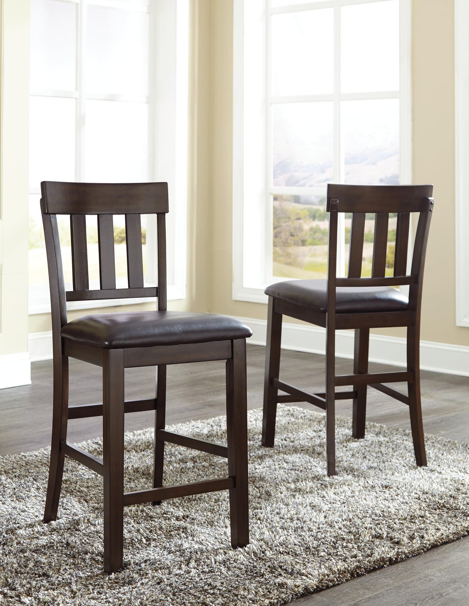 Haddigan Dark Brown Counter Height Bar Stool