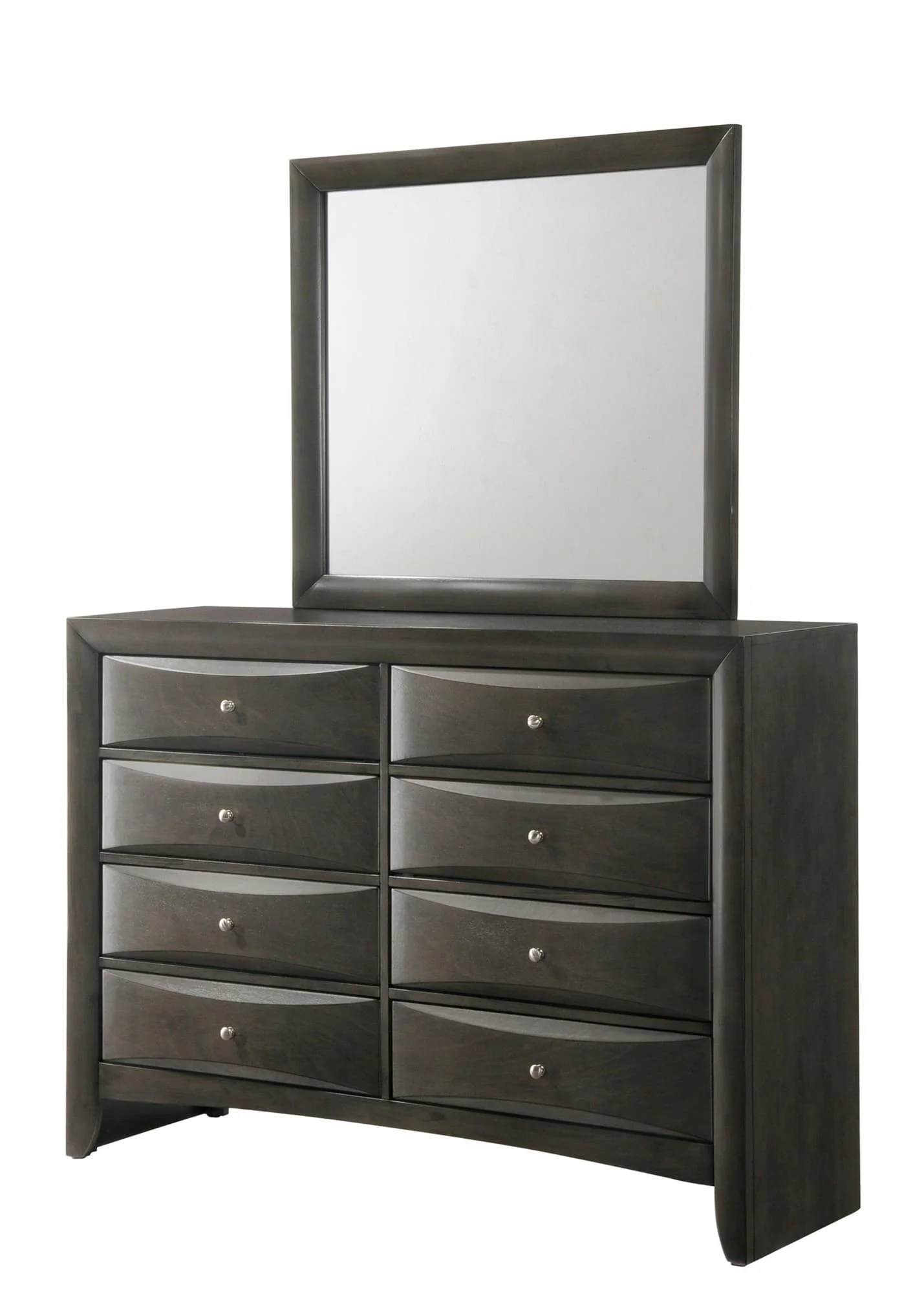 Emily Dresser Gray 8 Drawers Grey - Image 1