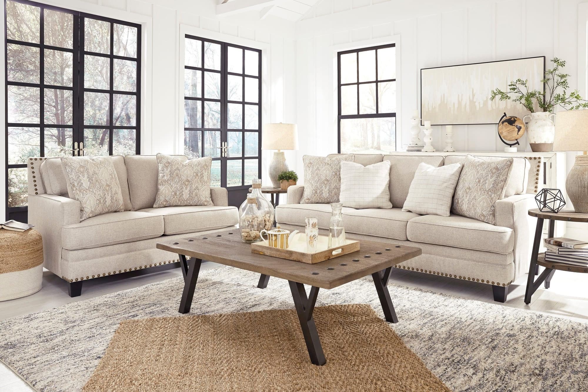 Ashley Fabric Upholstered Living Room Set - Image 1