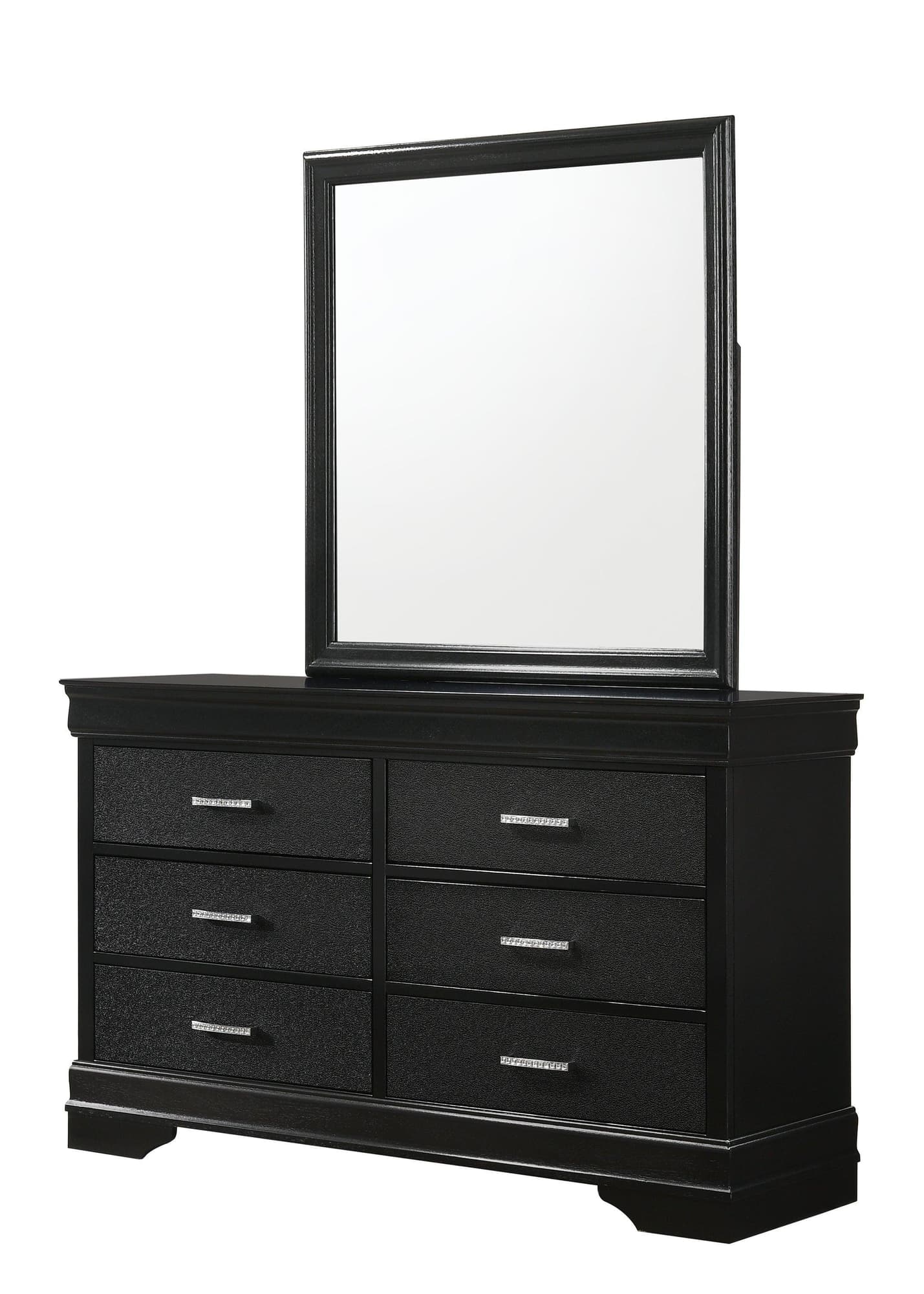 Amalia Dresser Black 6 Drawers - Image 1