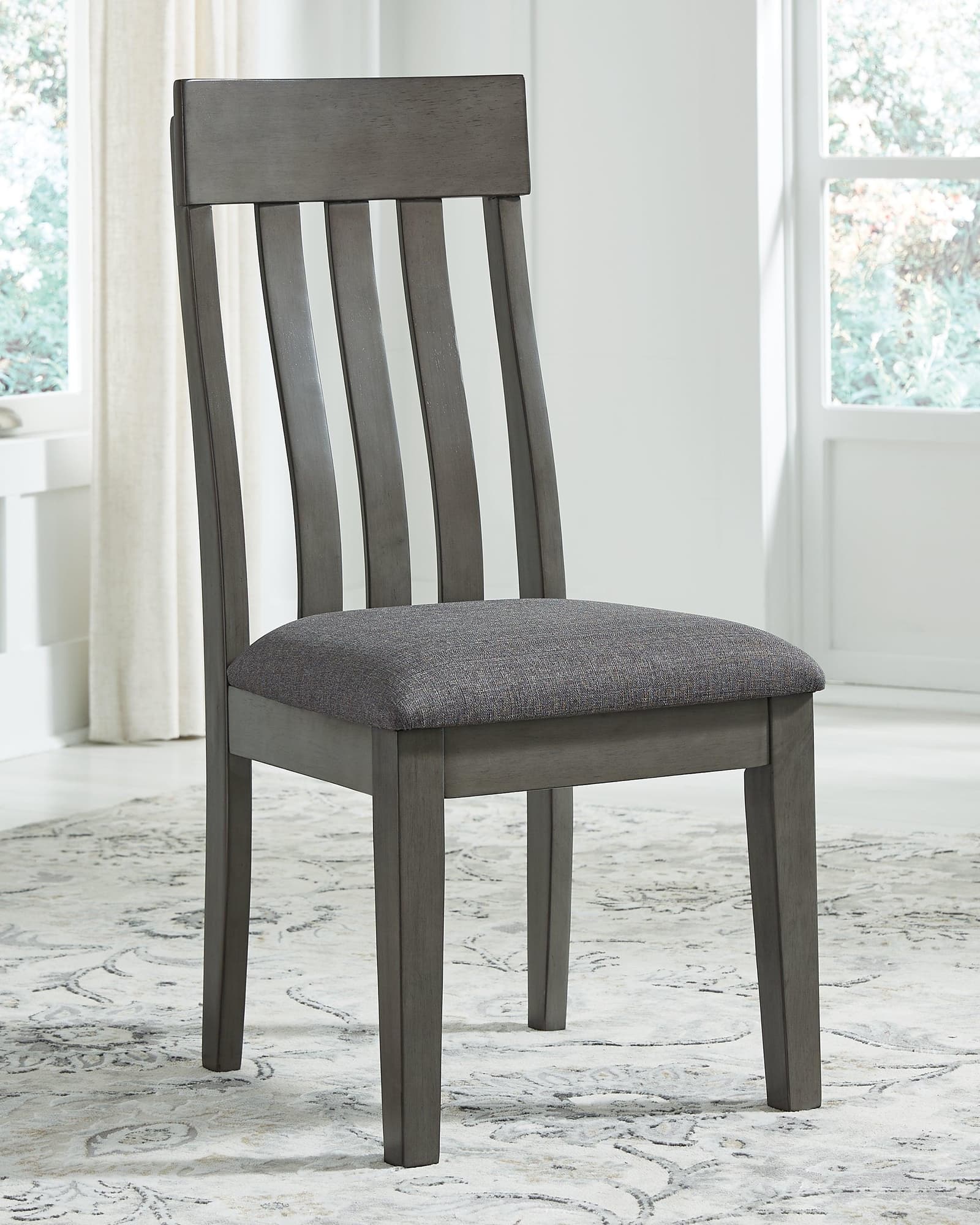 Hallanden Two-Tone Gray Dining Chair - Image 1
