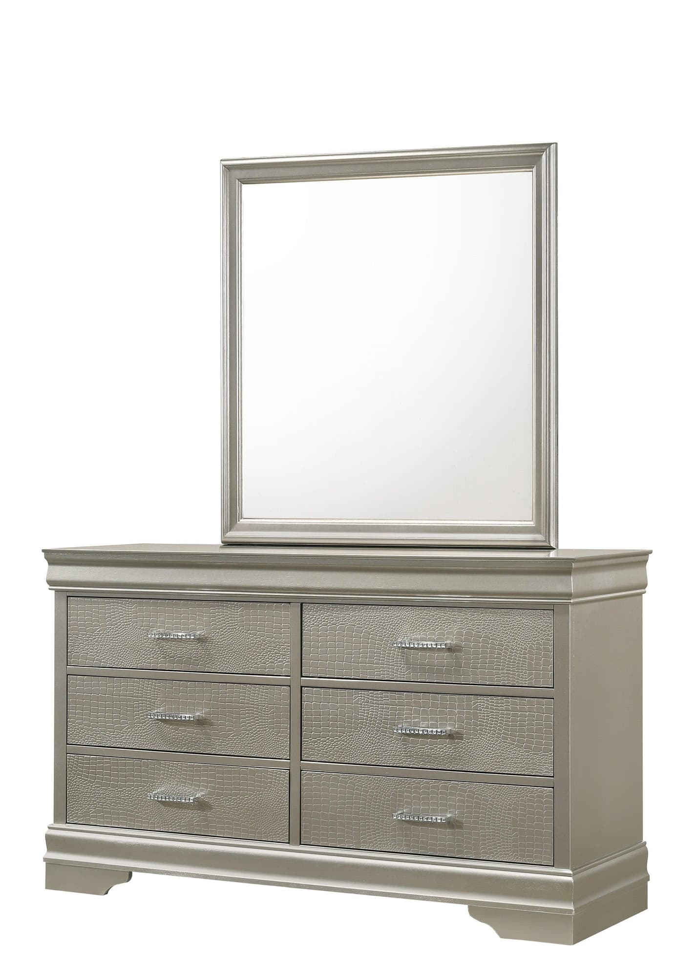 Amalia Dresser Silver 6 Drawers - Image 1