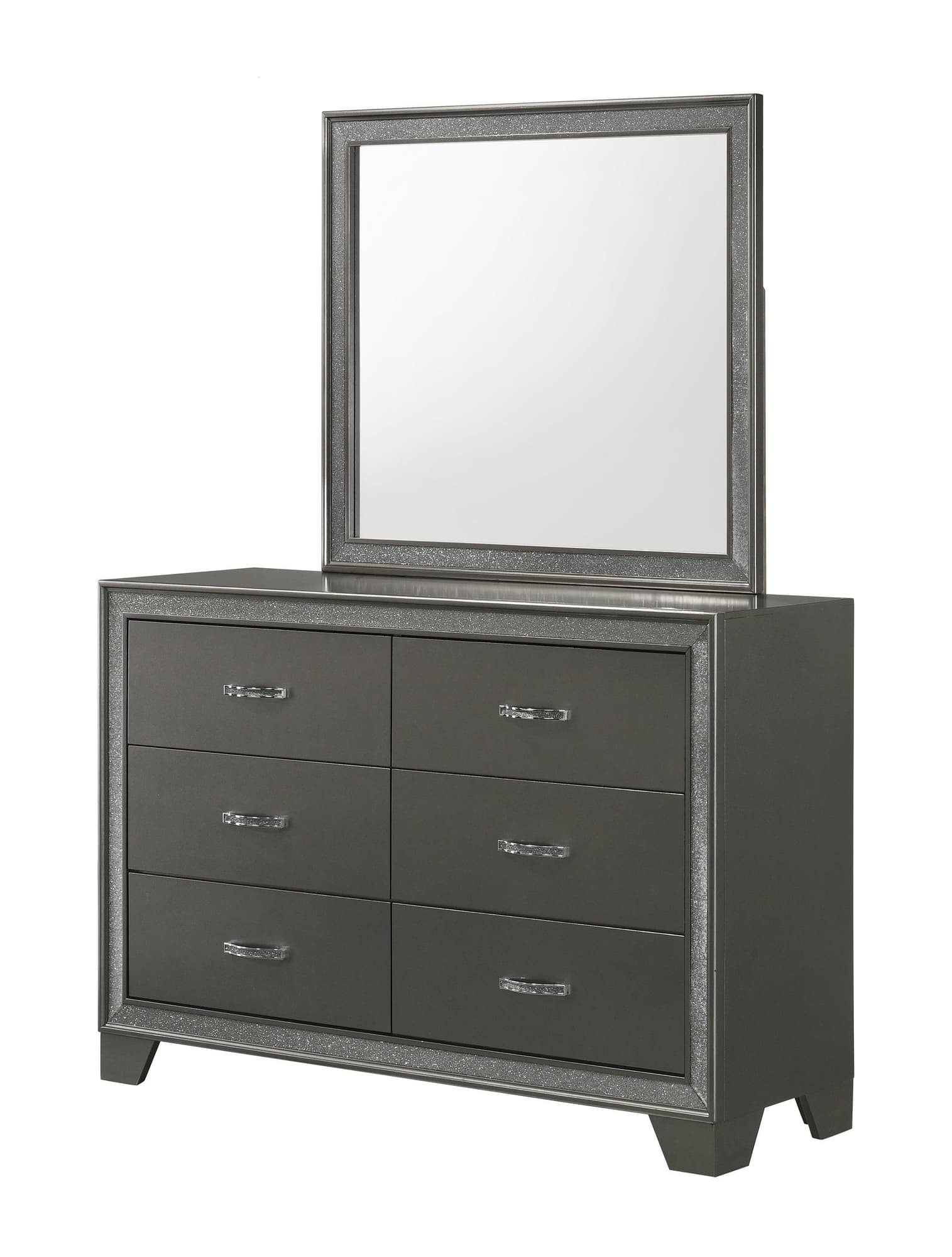 Kaia Dresser Gray 6 Drawers - Image 1
