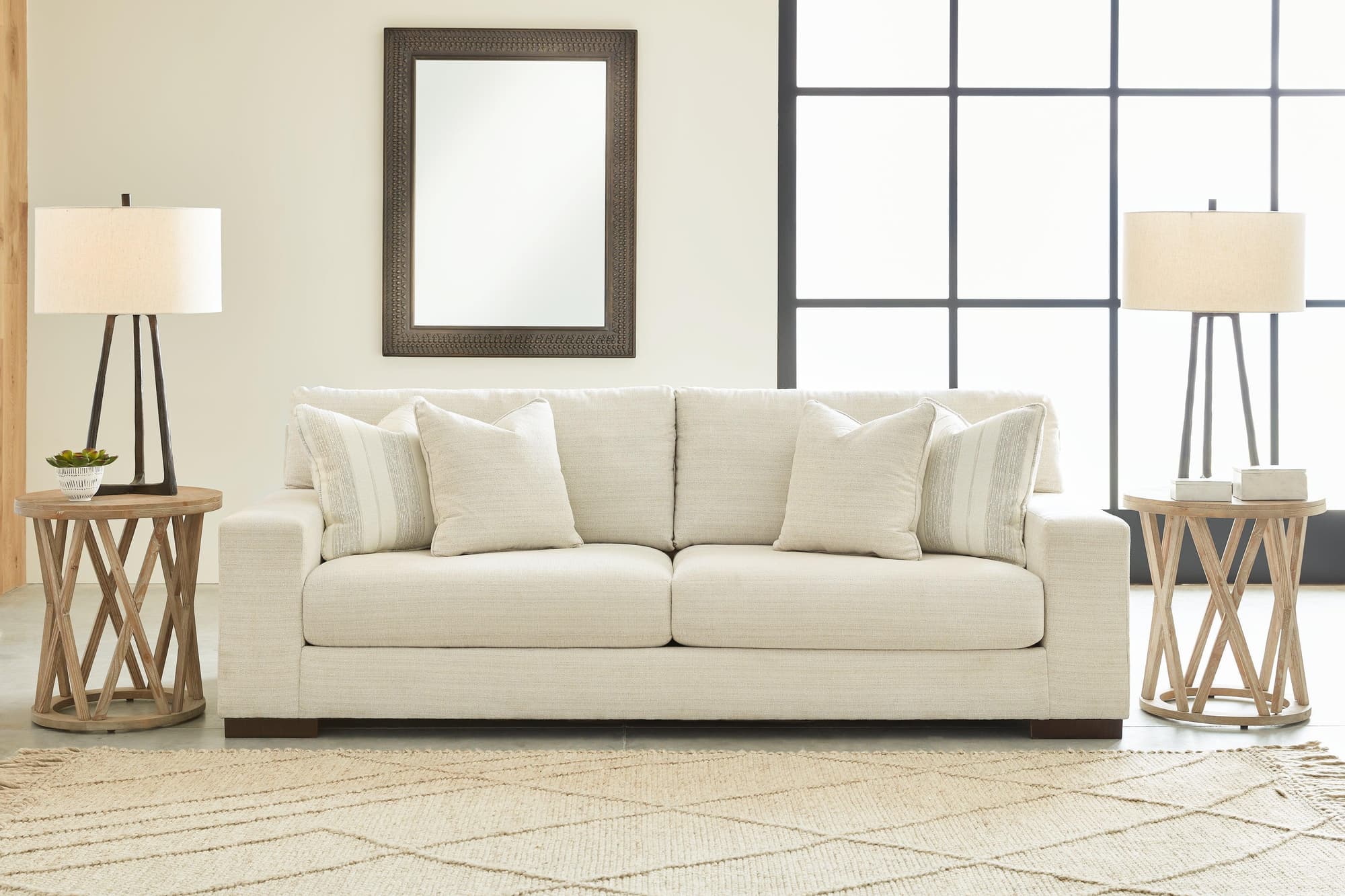Maggie Birch Chenille Sofa - Image 1