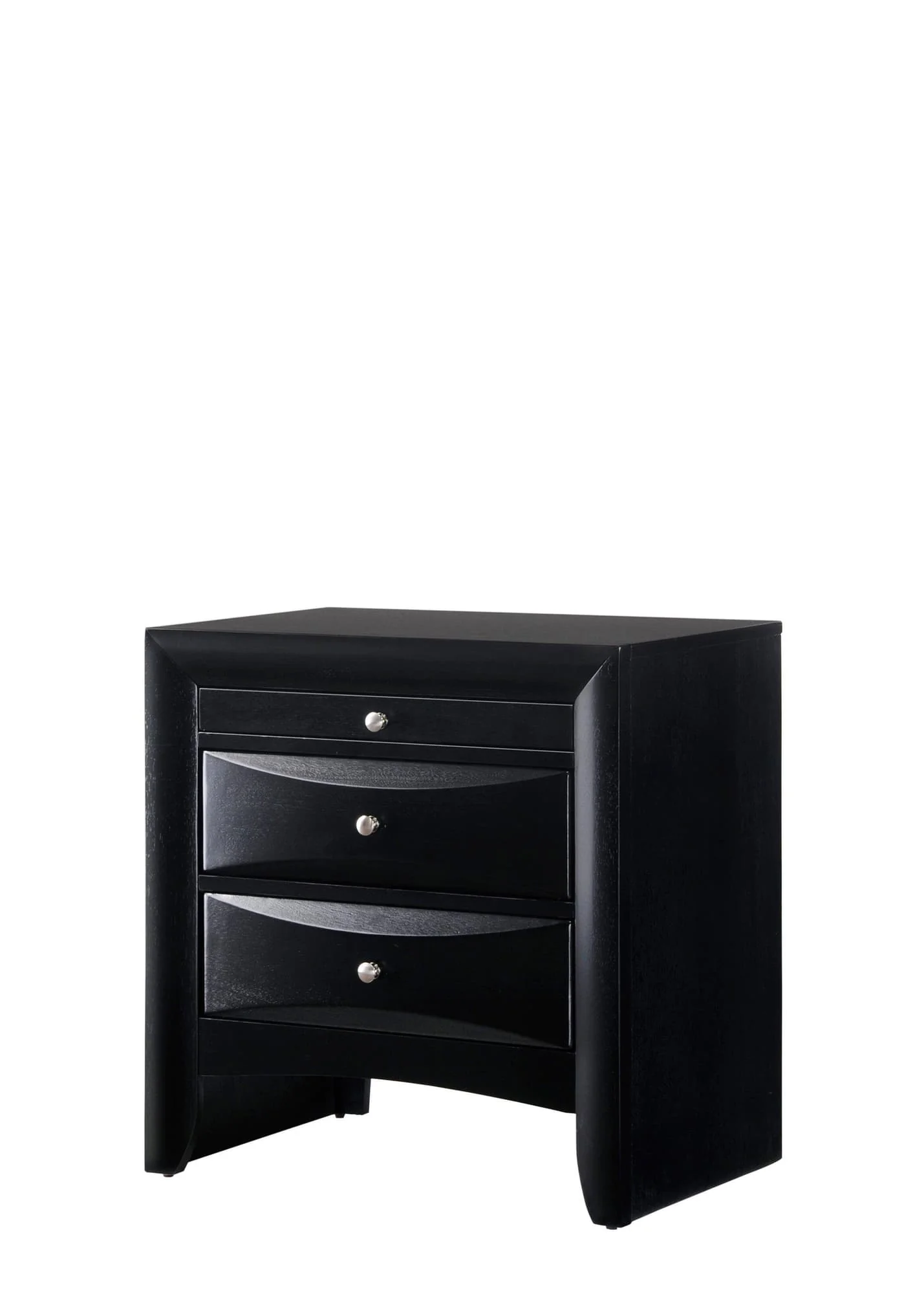 Black Emily Nightstand 2 Drawers - Image 1