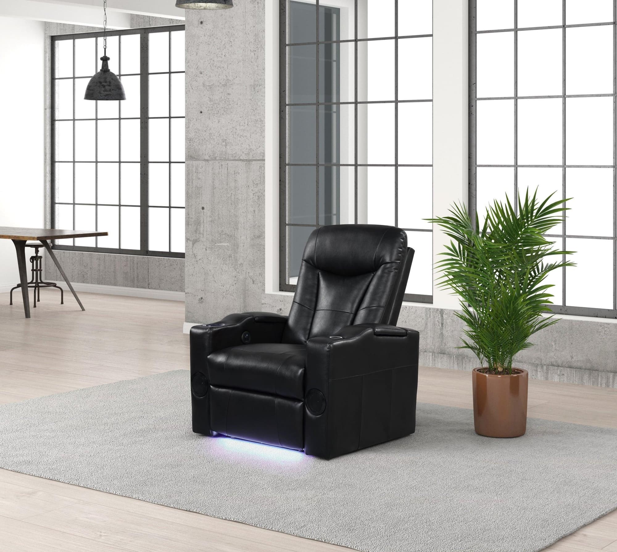 Topgun Black Power Recliner Bluetooth Speaker + LED Light - Image 1